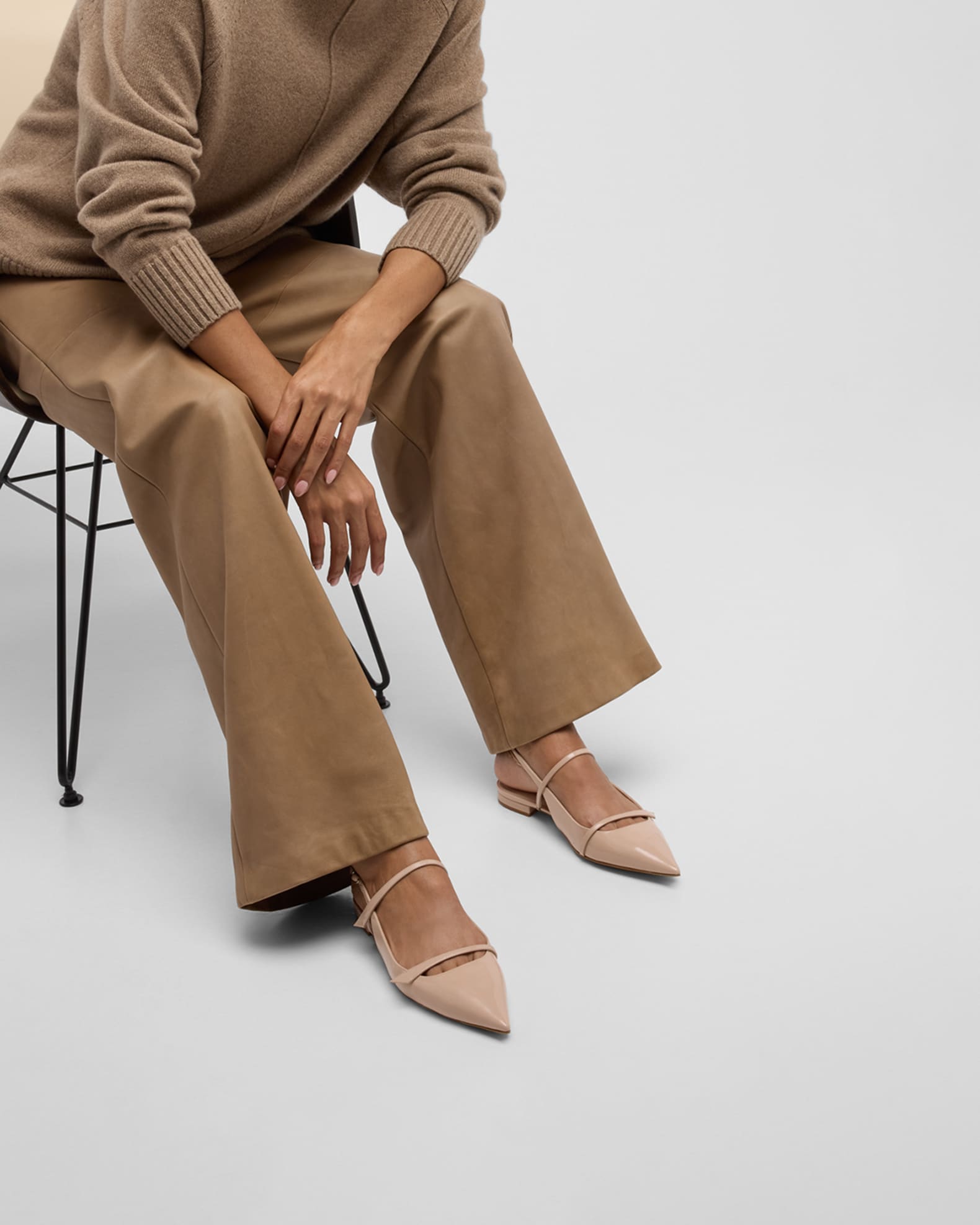 Tita Patent Slingback Ballerina Flats