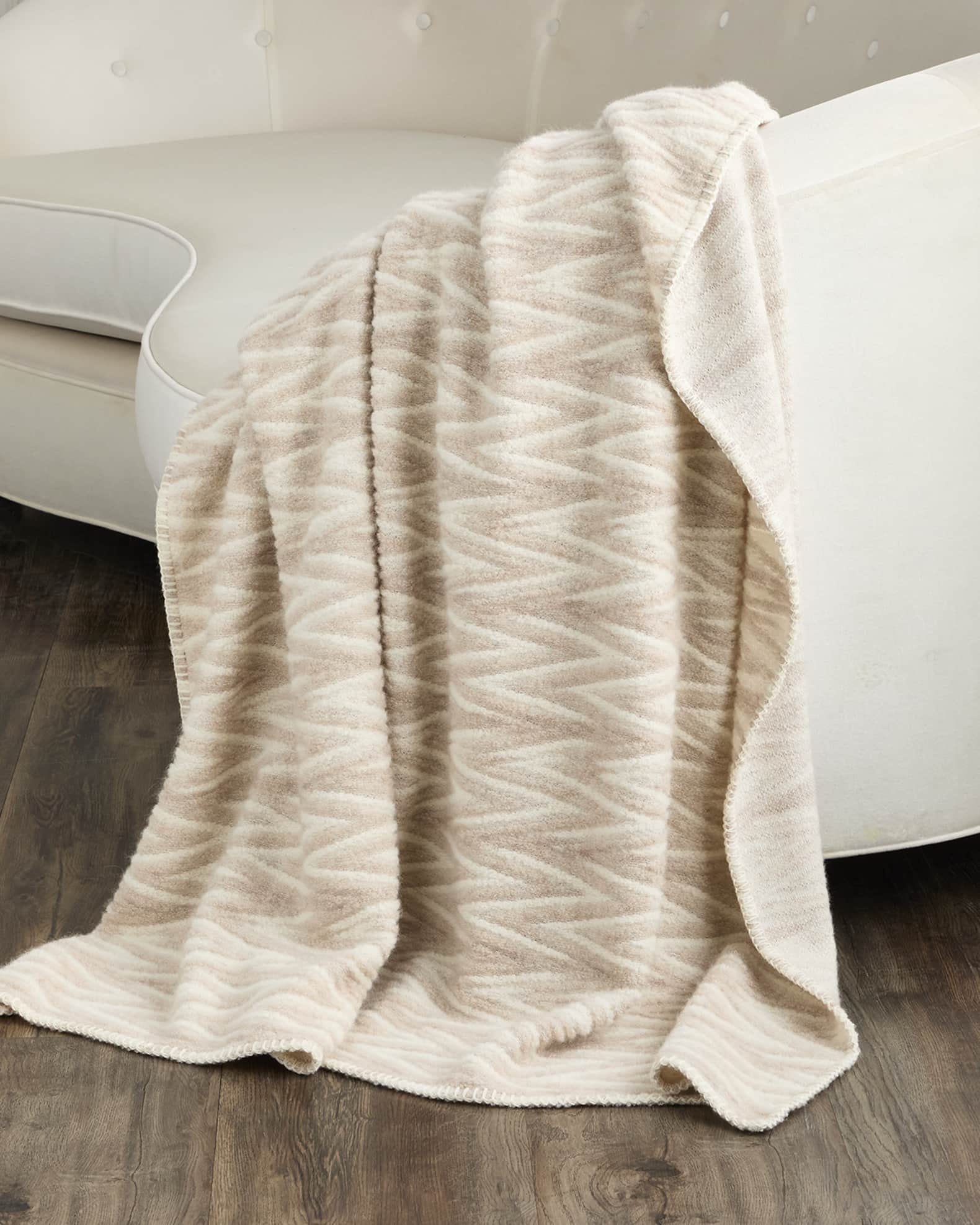 Beaver Wool-Blend Throw, 55" x 75" 0