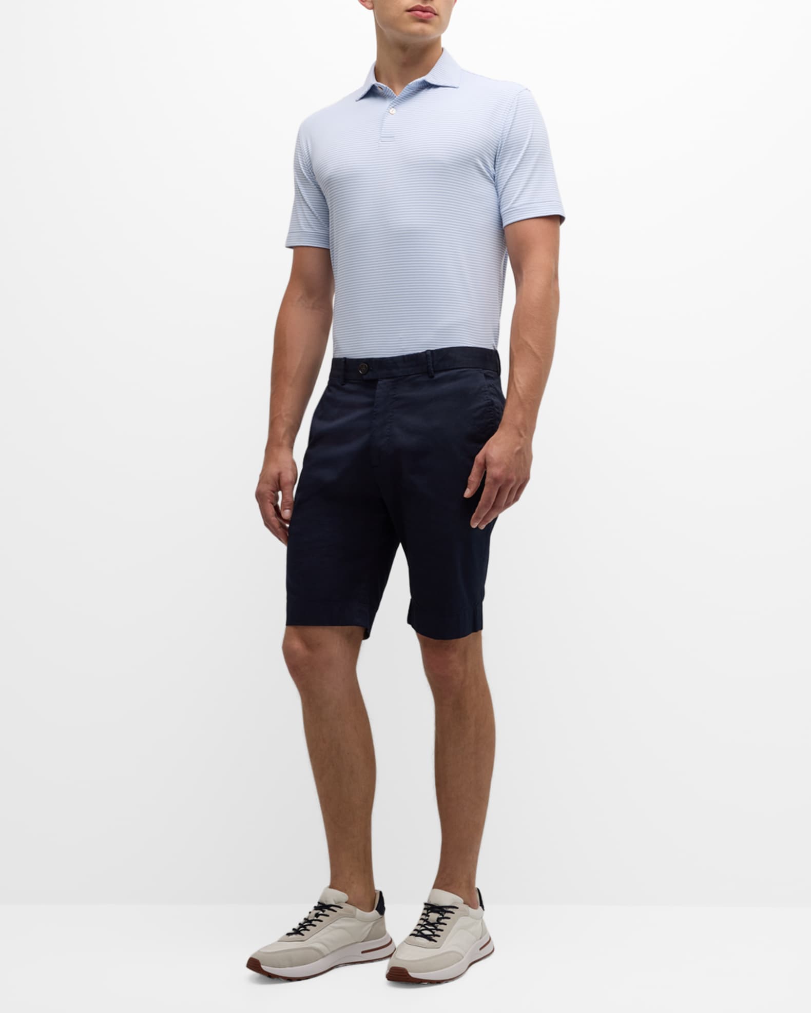 Peter Millar Men's Barrier Performance Jersey Polo Shirt - Windsor Blue