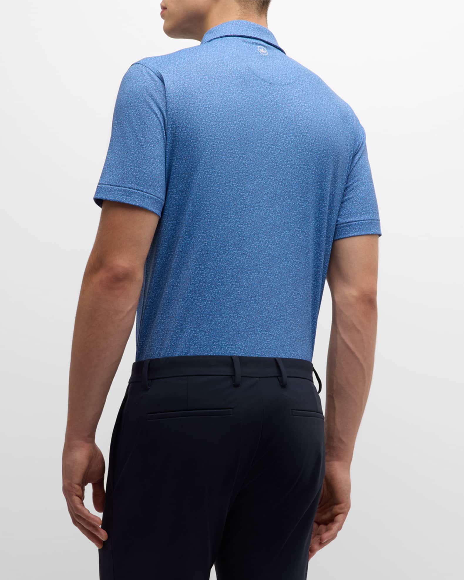 Peter Millar Men s Radio Star Performance Jersey Polo Color Brook Blue Size XL