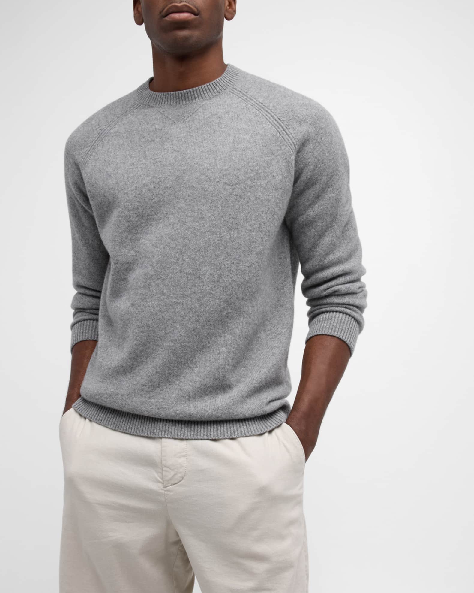 Peter Millar Men's Briard Wool and Cashmere Crewneck Sweater | Neiman ...