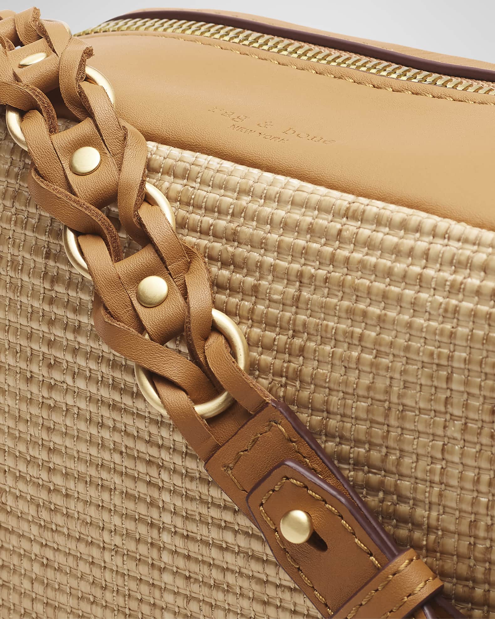 Maddy Crossbody with Weave Detail - Bone main image 1