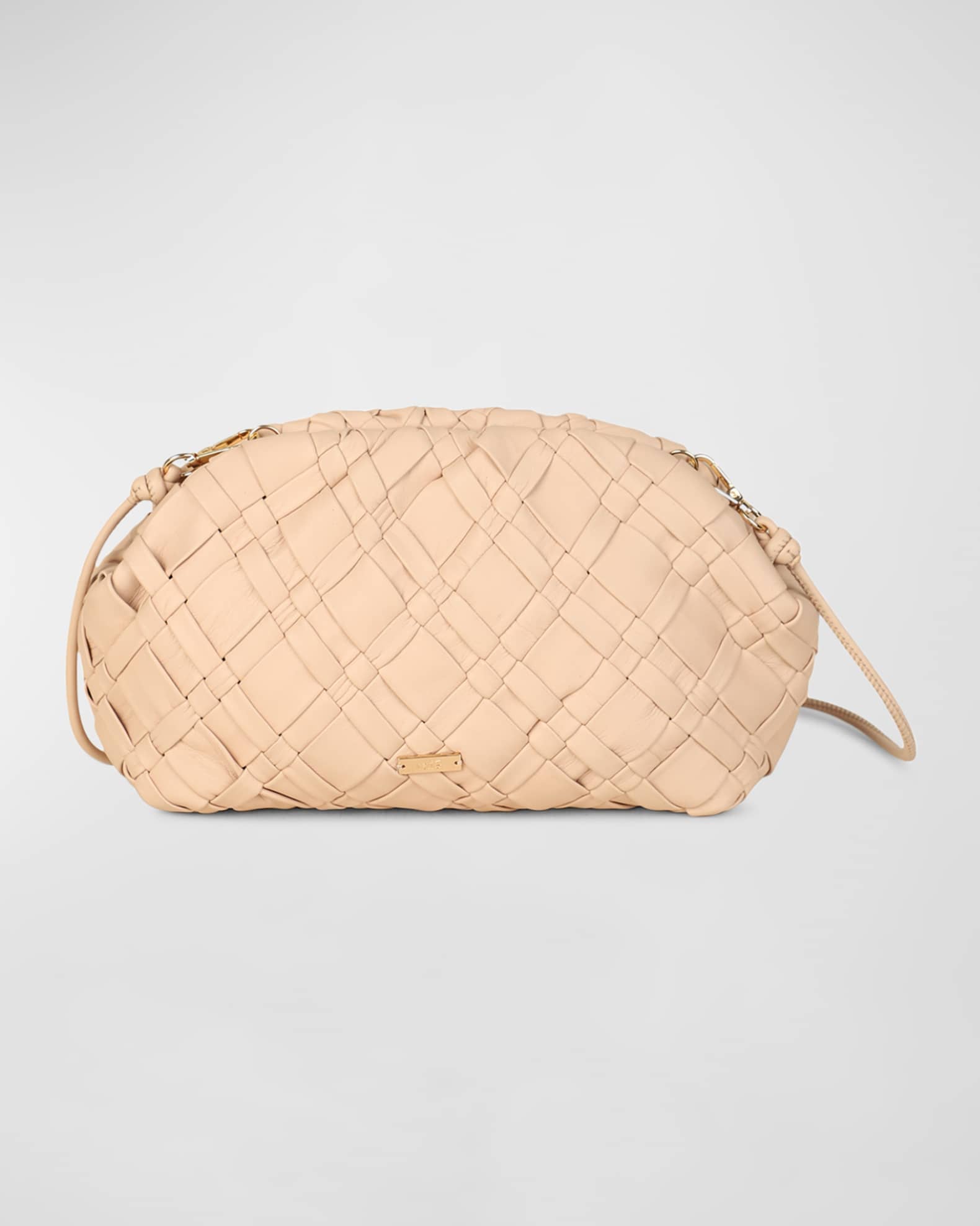 Rafe Aya Frame Woven Leather Clutch Bag Neiman Marcus