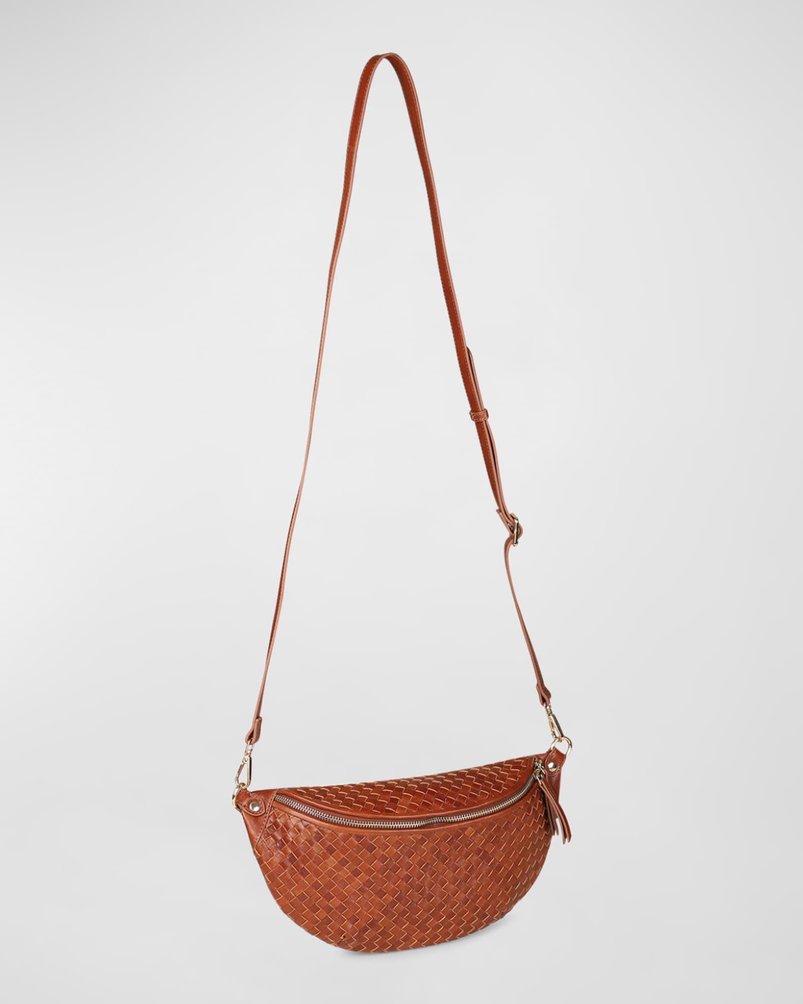 Alex Woven Leather Sling Shoulder Bag 1