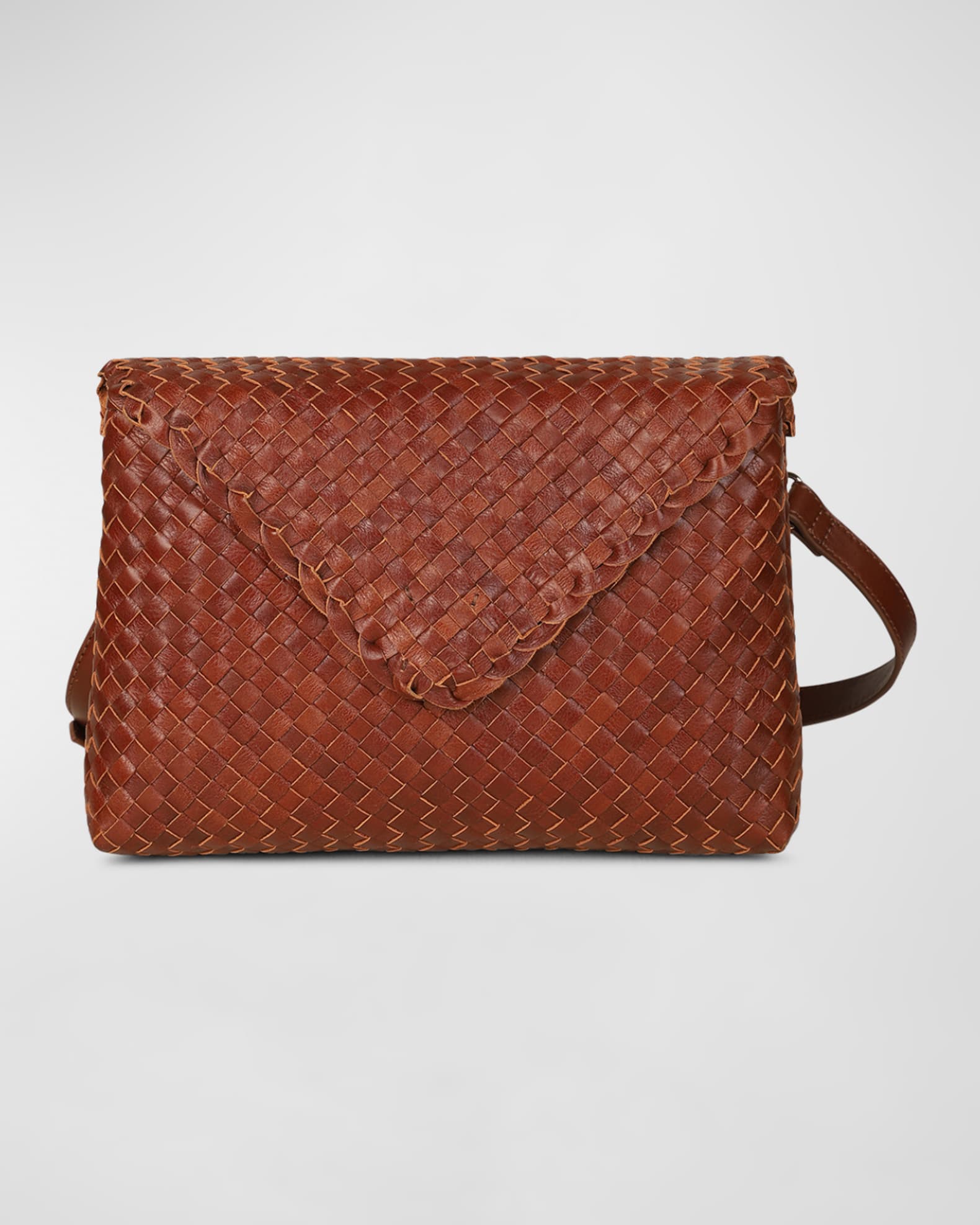 Rafe Jamie Envelope Woven Leather Clutch Bag Neiman Marcus