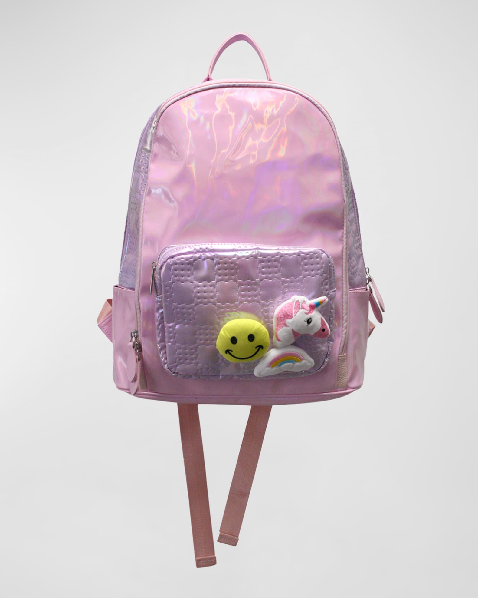 Bari Lynn Girl s Shiny Backpack W Patches Neiman Marcus