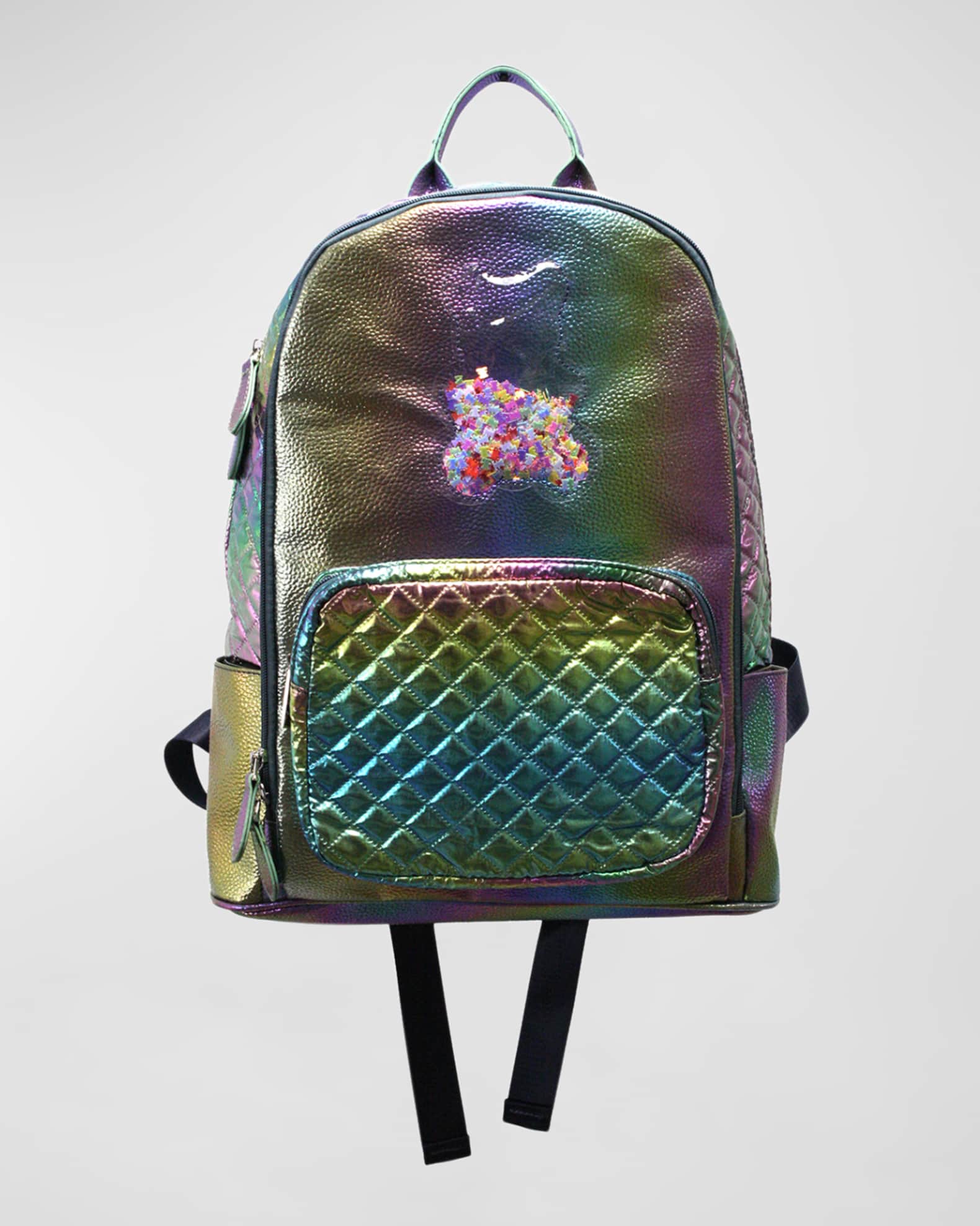 Bari Lynn Girl s Backpack W Iridized Confetti Gummy Bear Patch Neiman Marcus