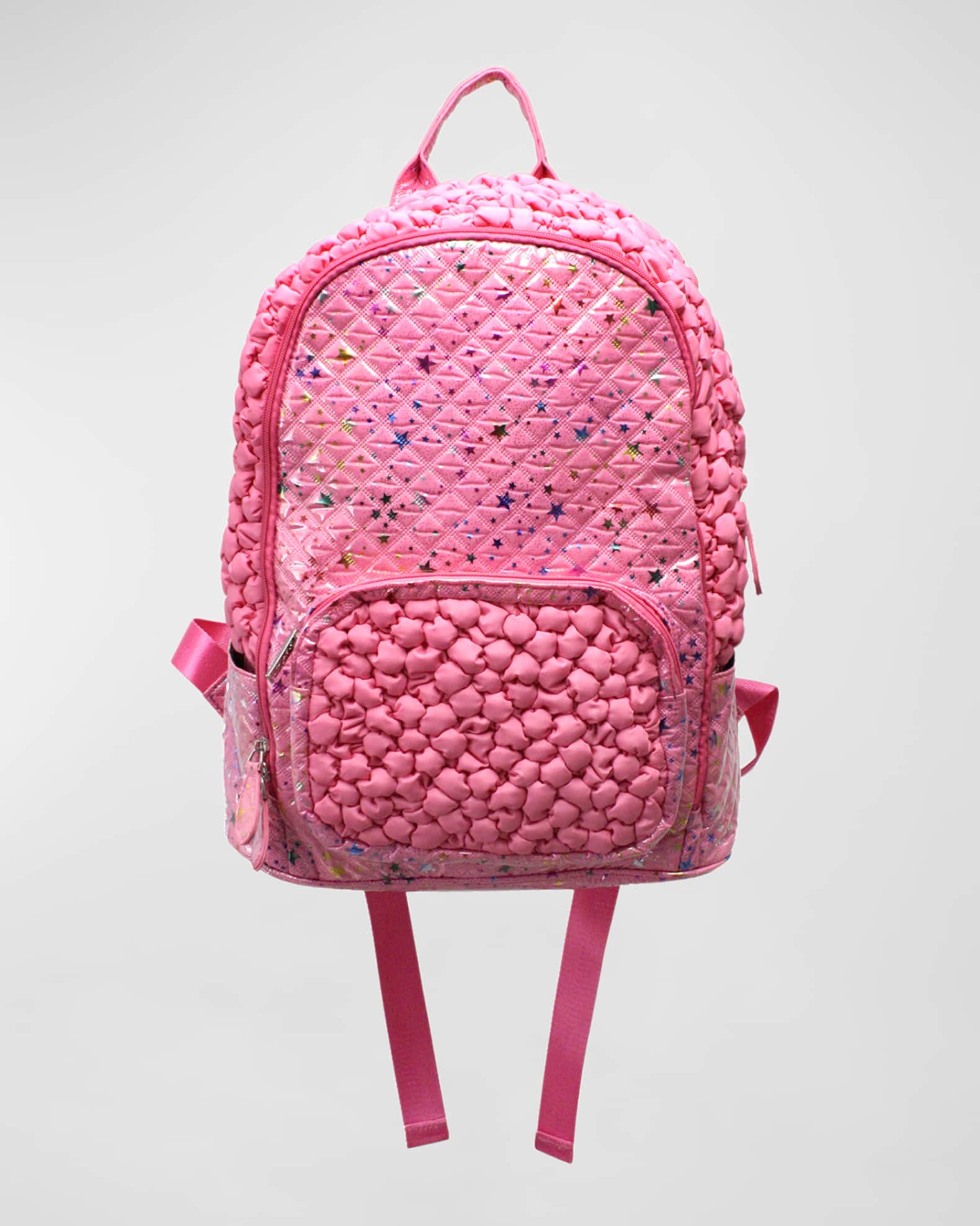 Girl s Multicolor Star Print Textured Backpack