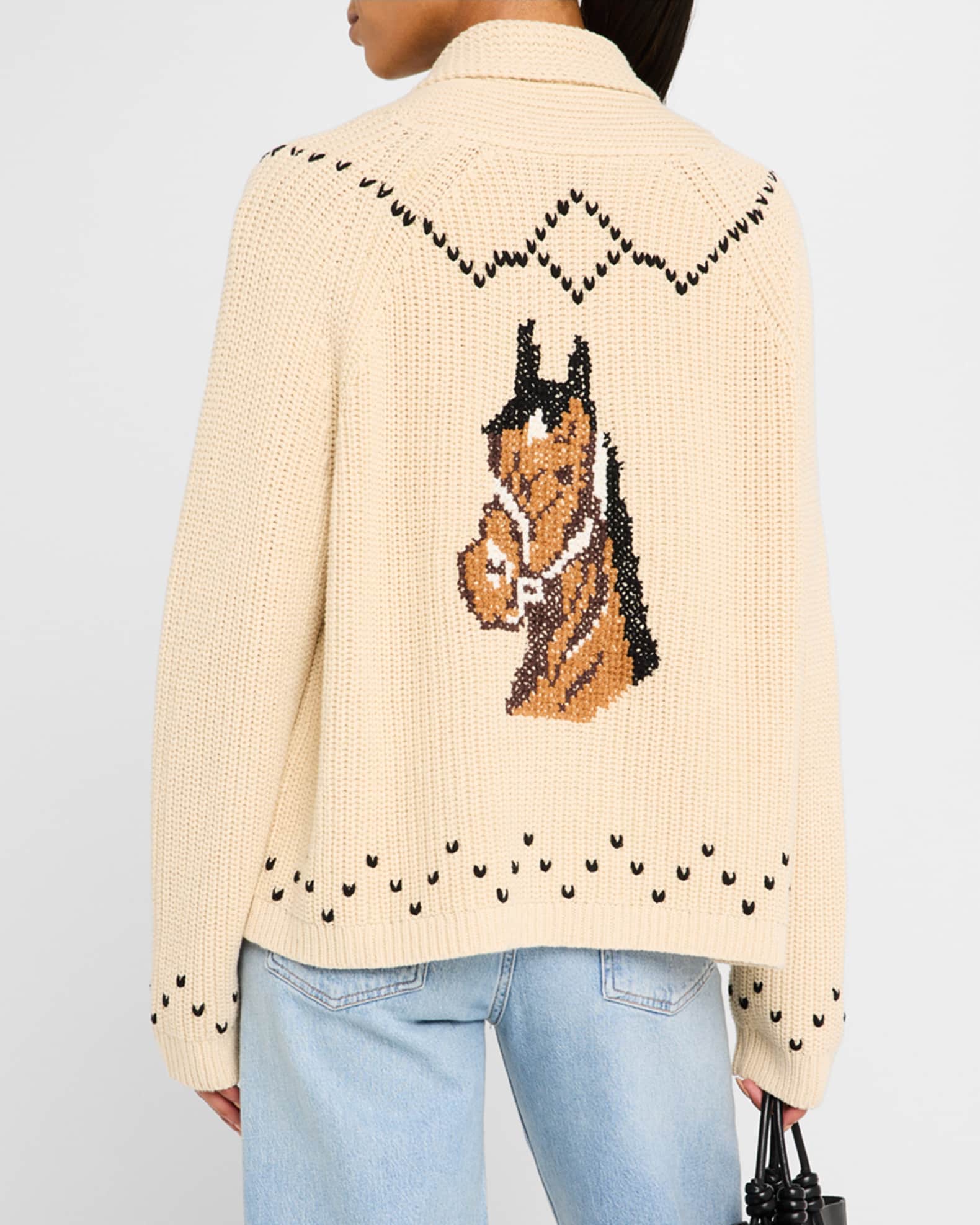 The Horse Lodge Cardigan in Navy main image 1