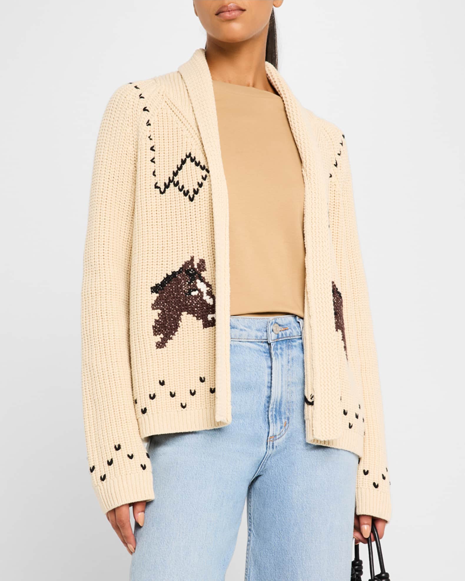 Knitted Cardigan The Great Fair Isle Lodge Cardigan The Nordic - Main Image