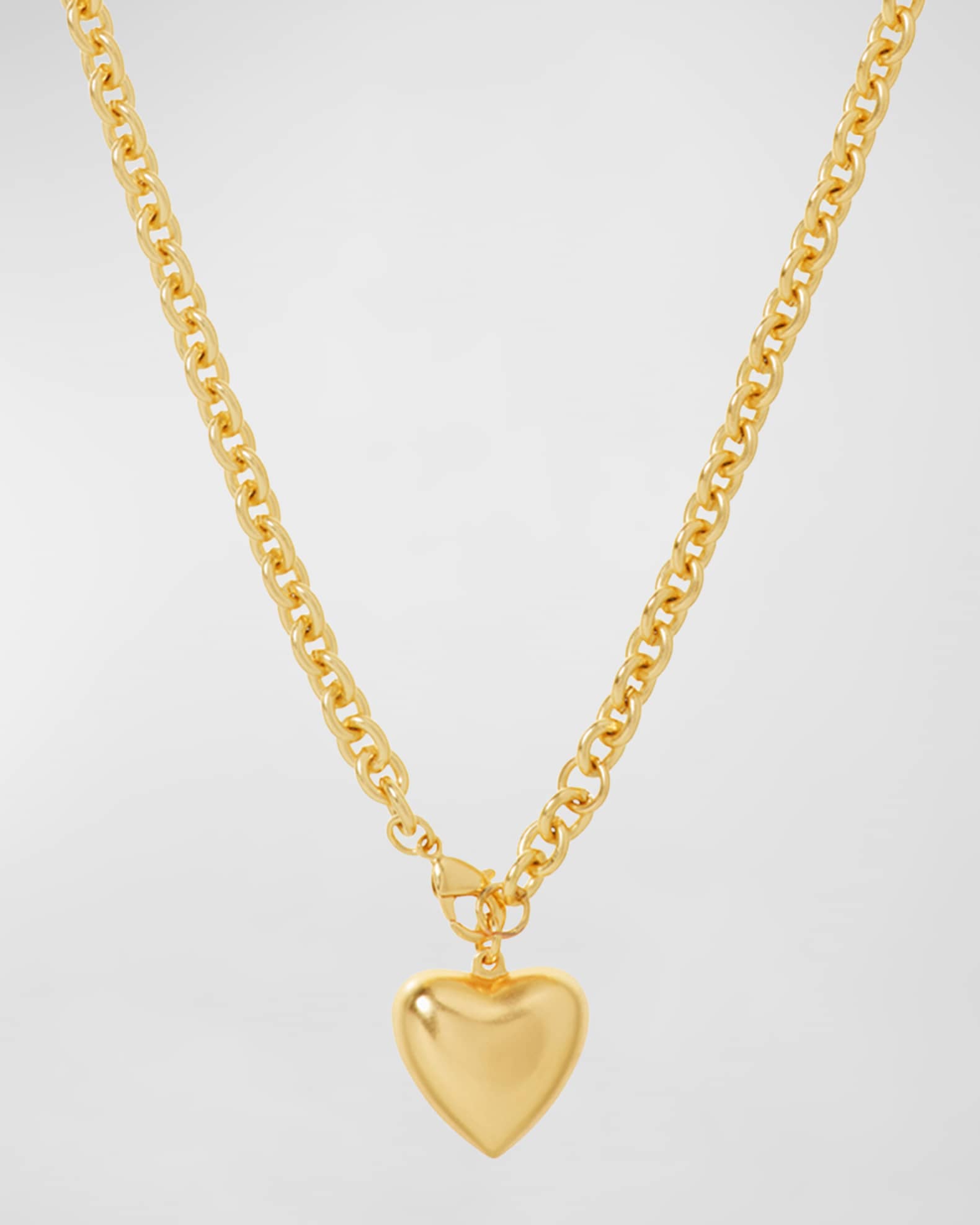 Puffy Hearts Mini Pendant Necklace