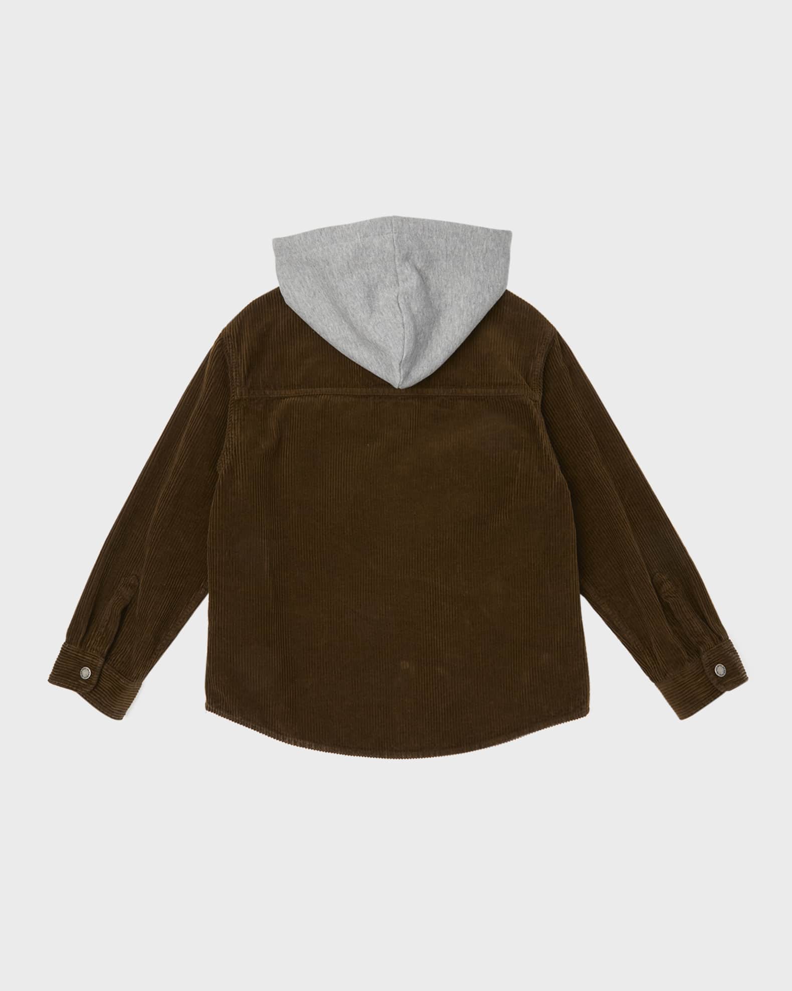 Boy's Corduroy Overshirt W/ Detachable Hood, Size 4-12 1