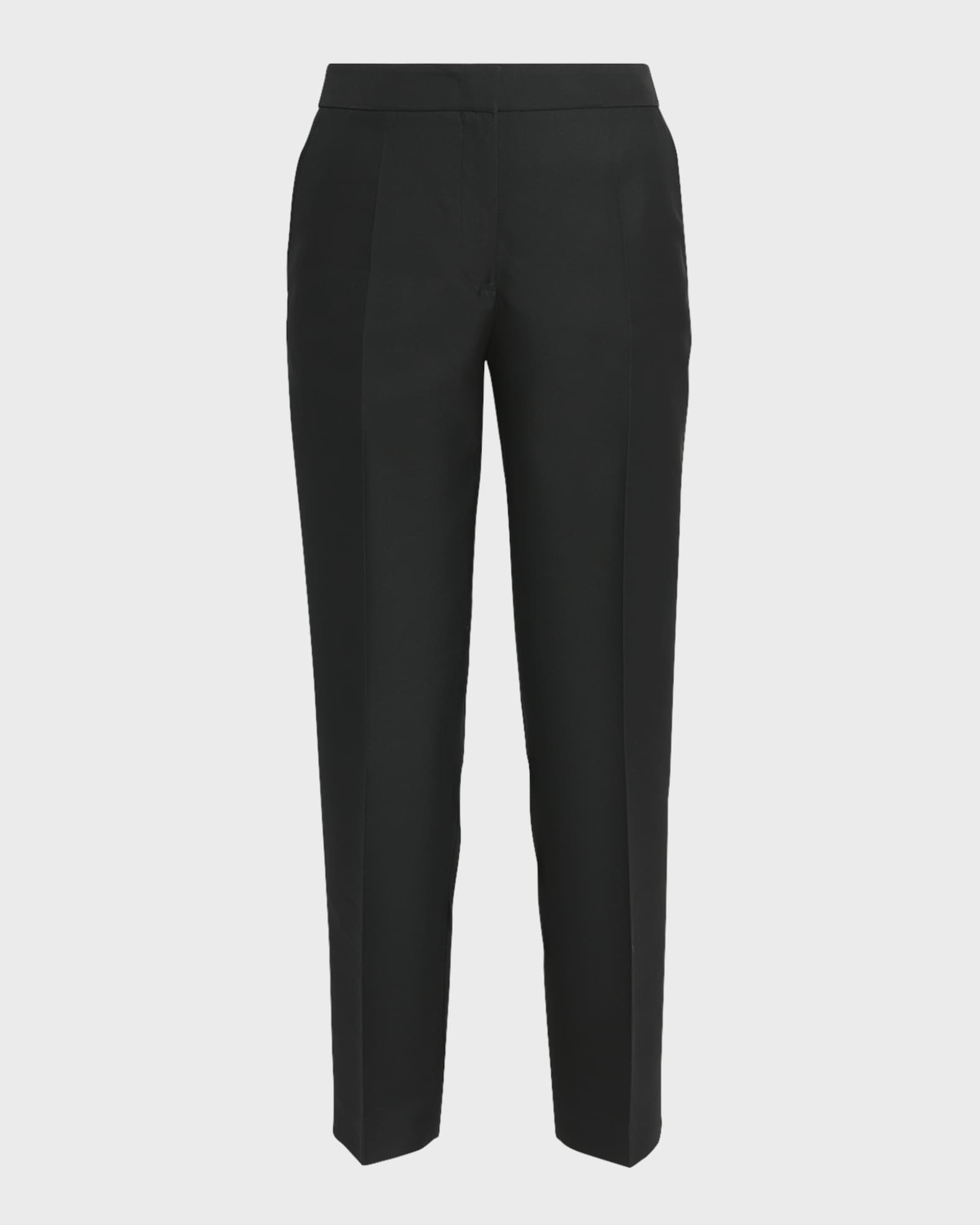 Mid-Rise Straight-Leg Ankle Trousers 0