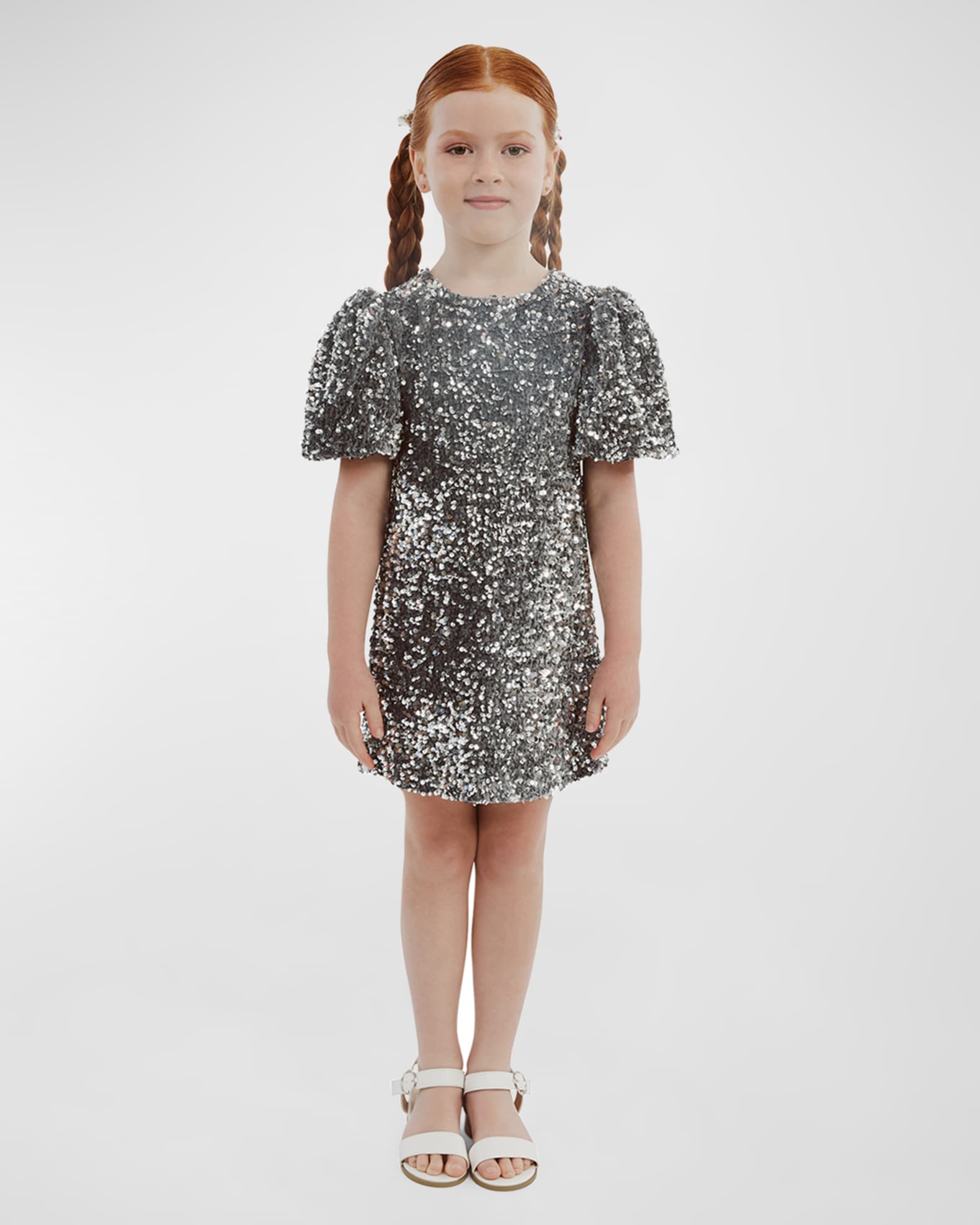 Girl s Giselle Sequin Velour Dress Size 7 14