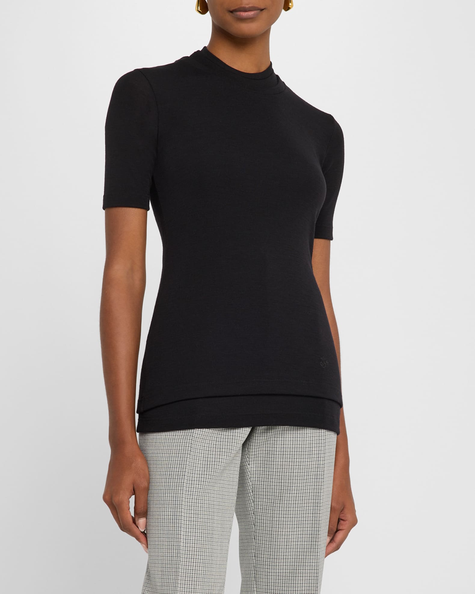 Jil Sander Short-Sleeve Layered T-Shirt | Neiman Marcus