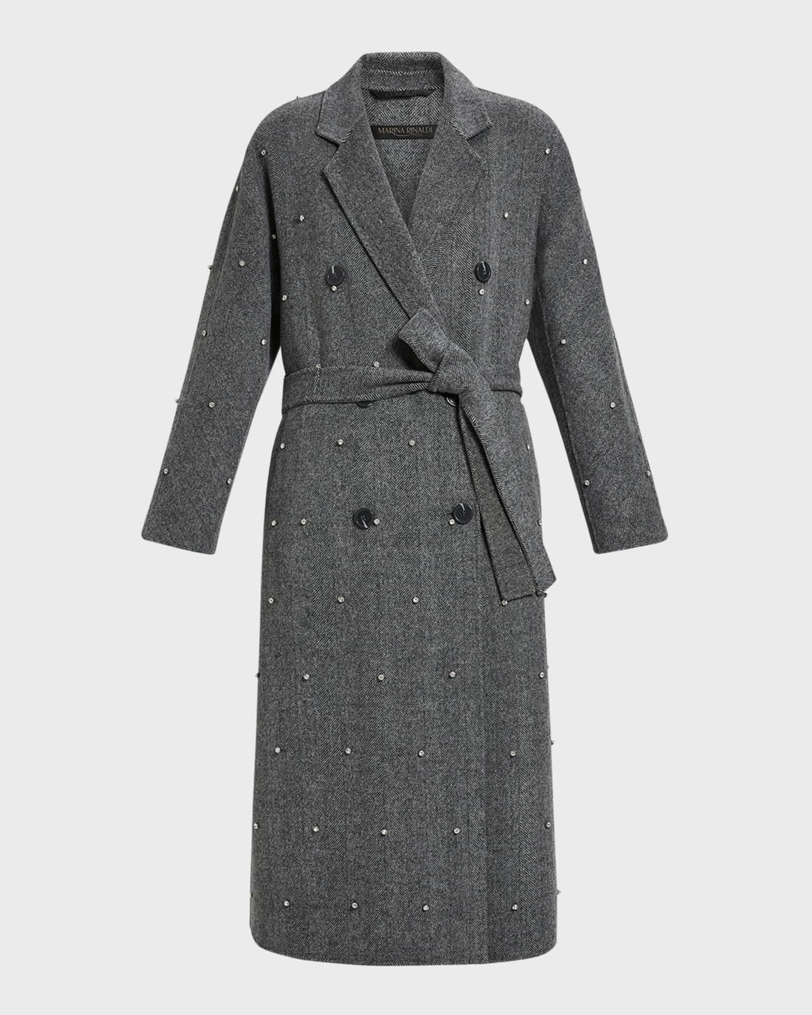 Plus size herringbone coat hotsell