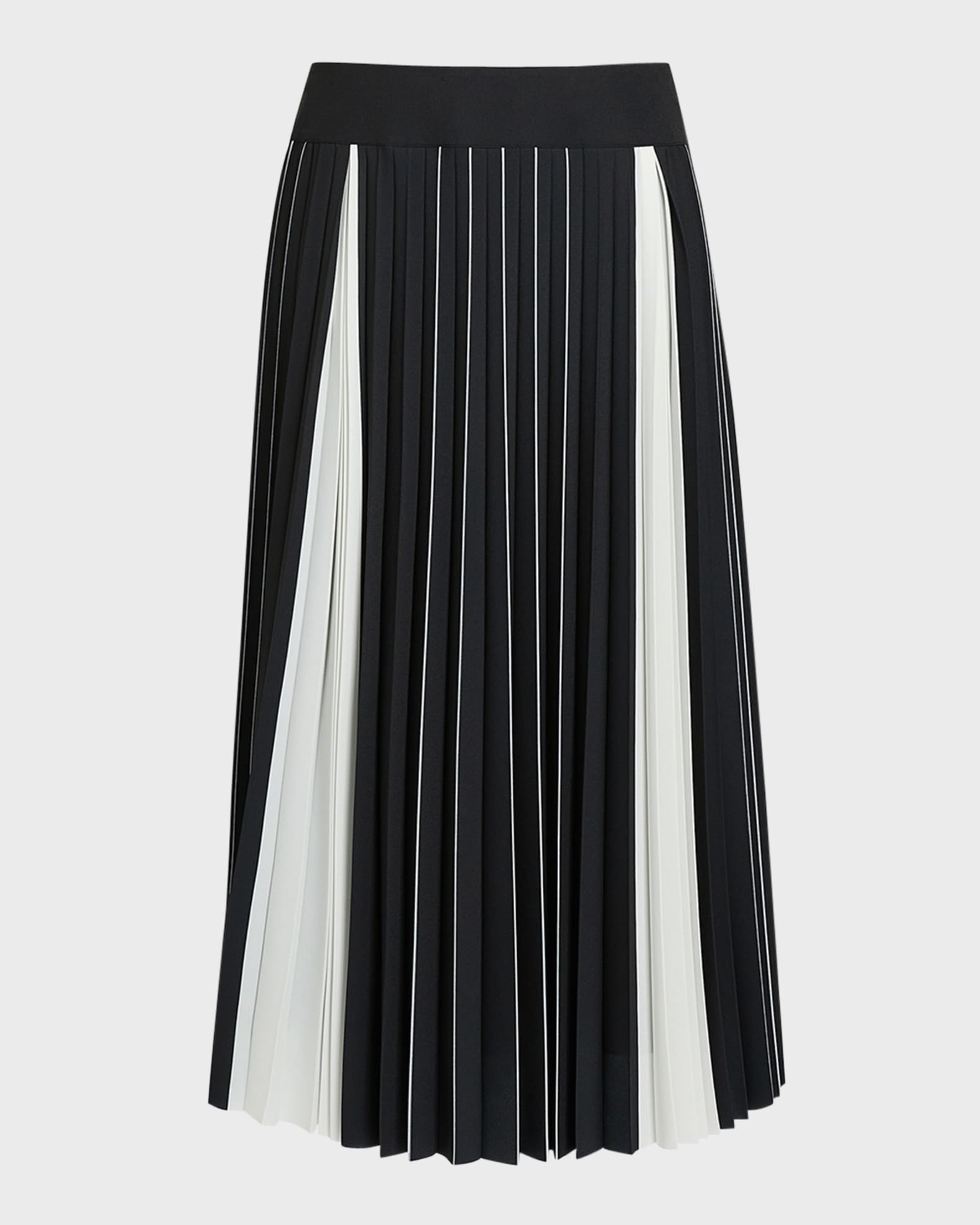Marina Rinaldi Plus Size Zina Pleated Two-Tone Midi Skirt
