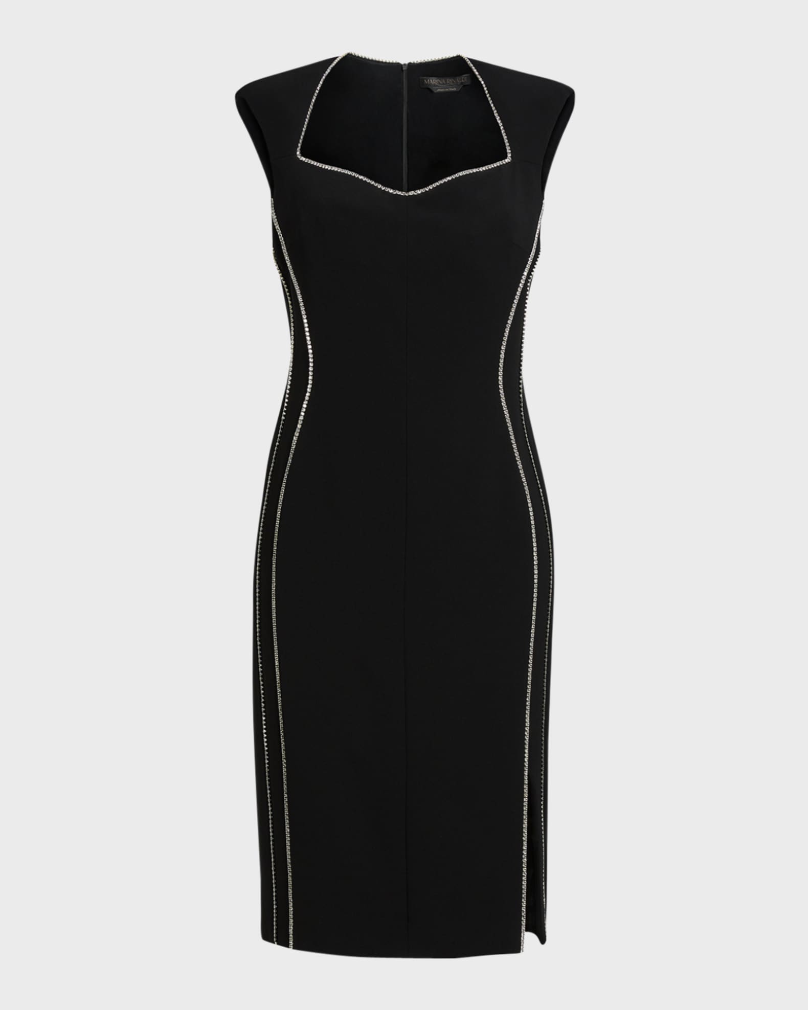 Marina Rinaldi Acceso Cady Sheath Dress Black
