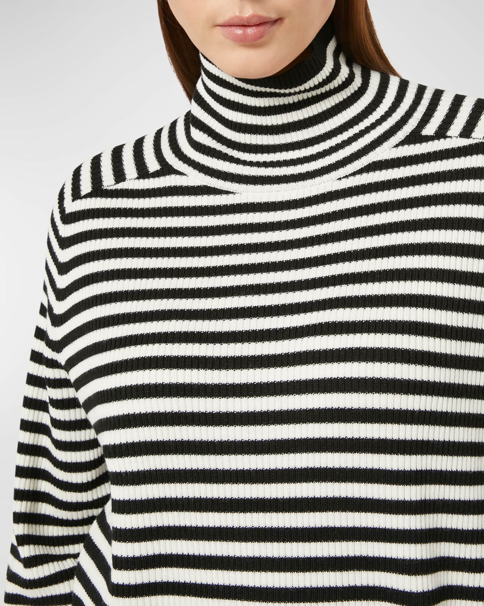 Plus size striped turtleneck hotsell