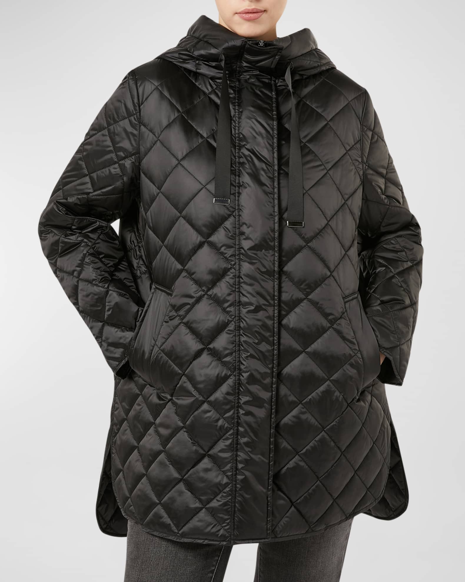 Plus Size Blasone Quilted Hooded Parka