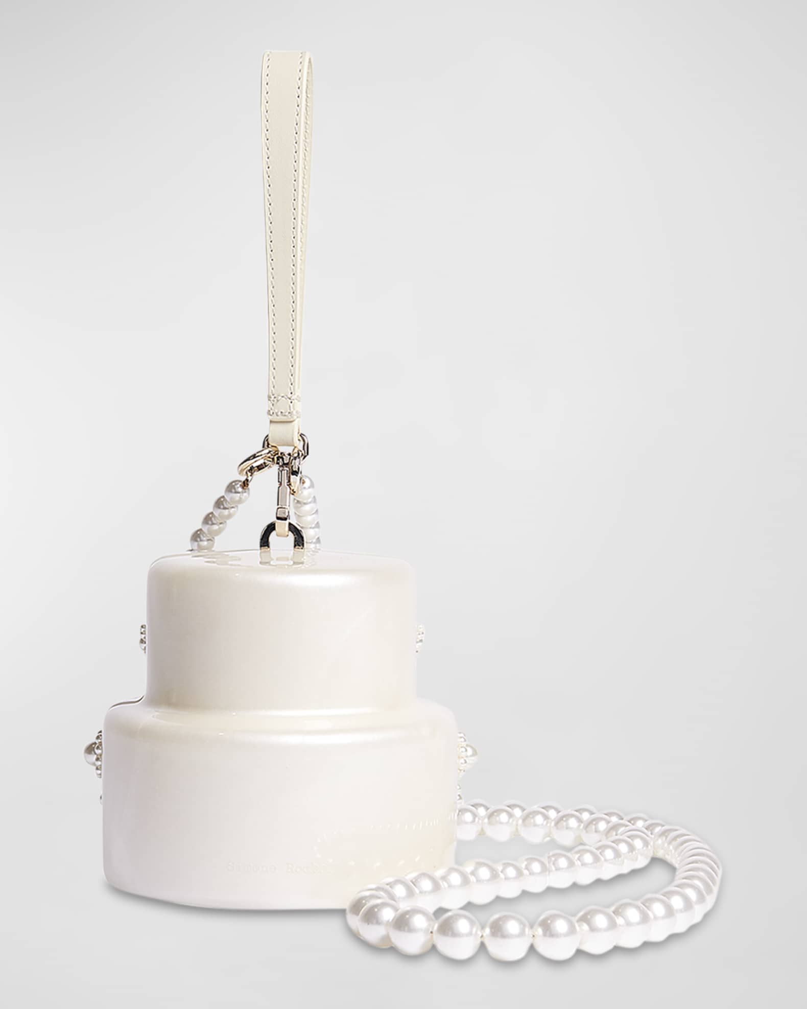 Simone Rocha Pearly Beaded Frosting Cake Crossbody Bag Neiman Marcus