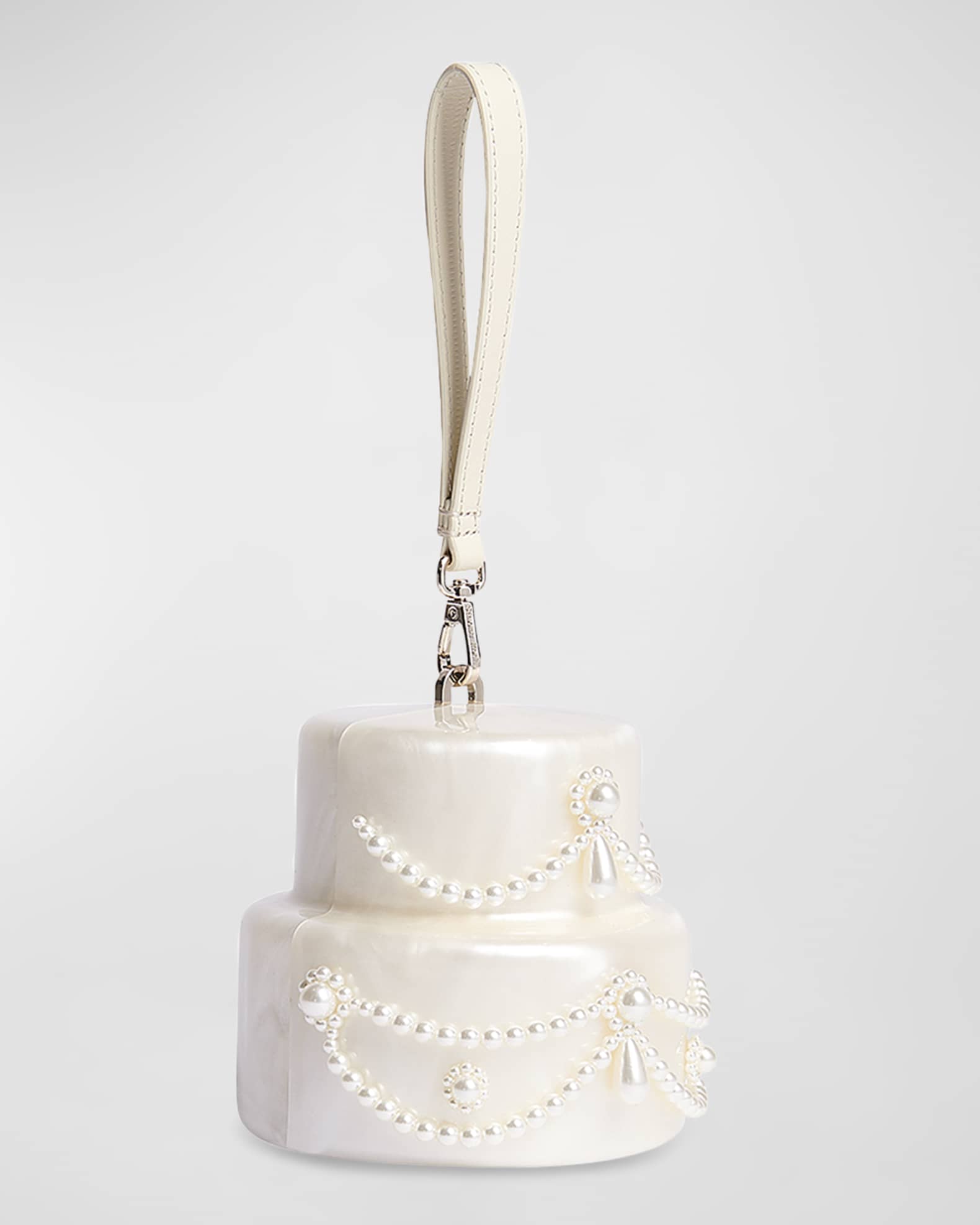 Simone Rocha Pearly Beaded Frosting Cake Crossbody Bag Neiman Marcus