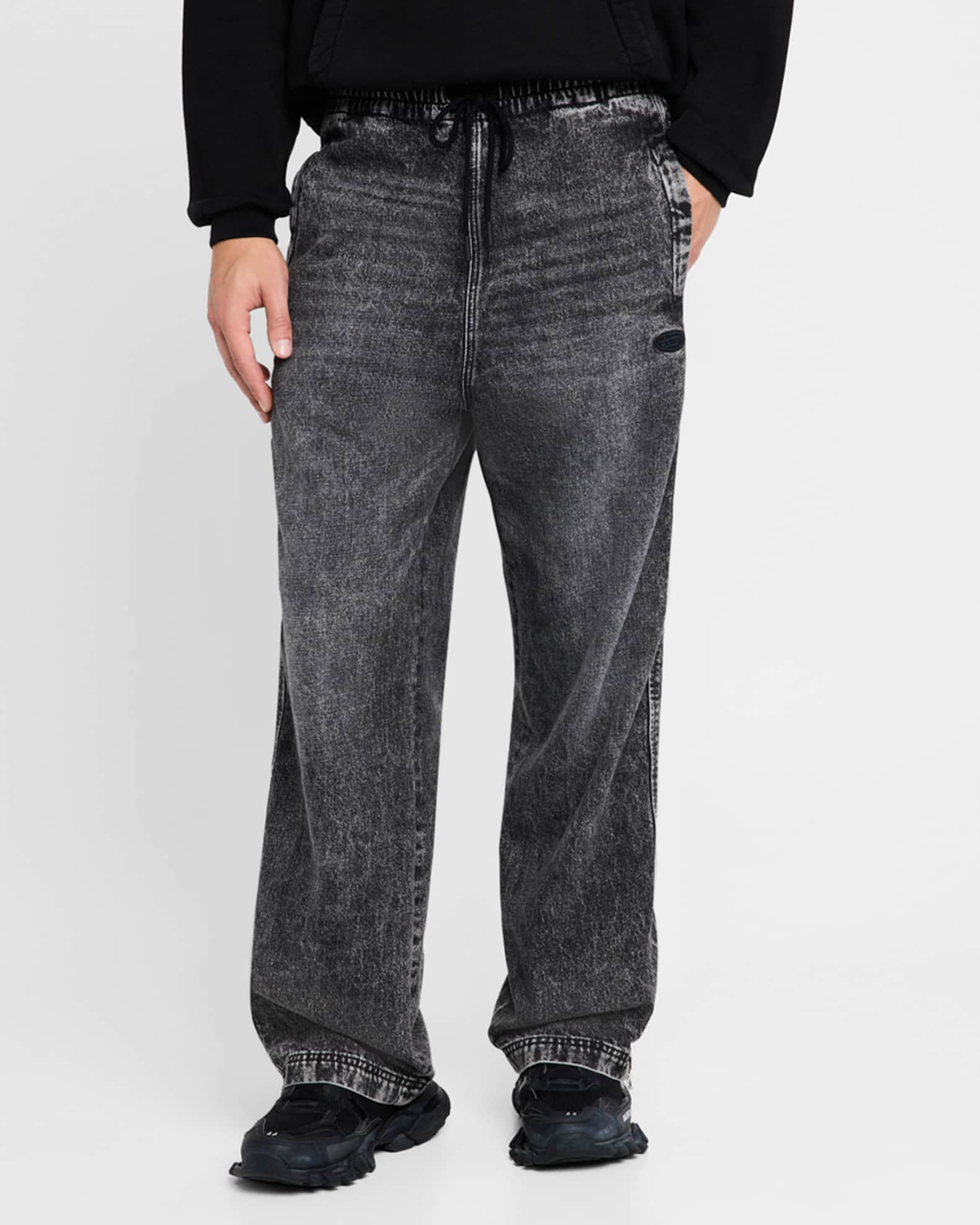 Men's Drawstring Side-Zip Jeans