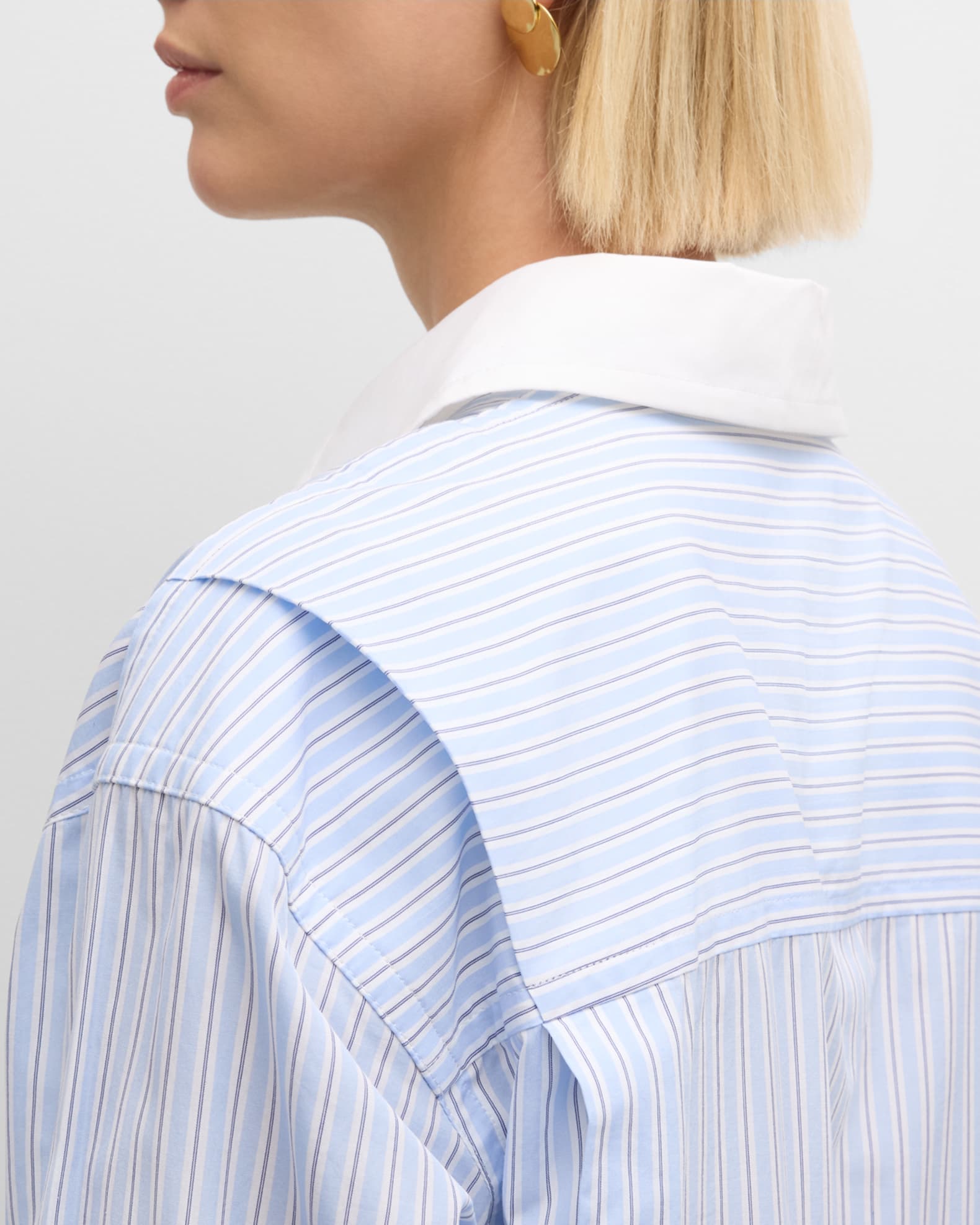 Striped Oversized Button-Down Shirt