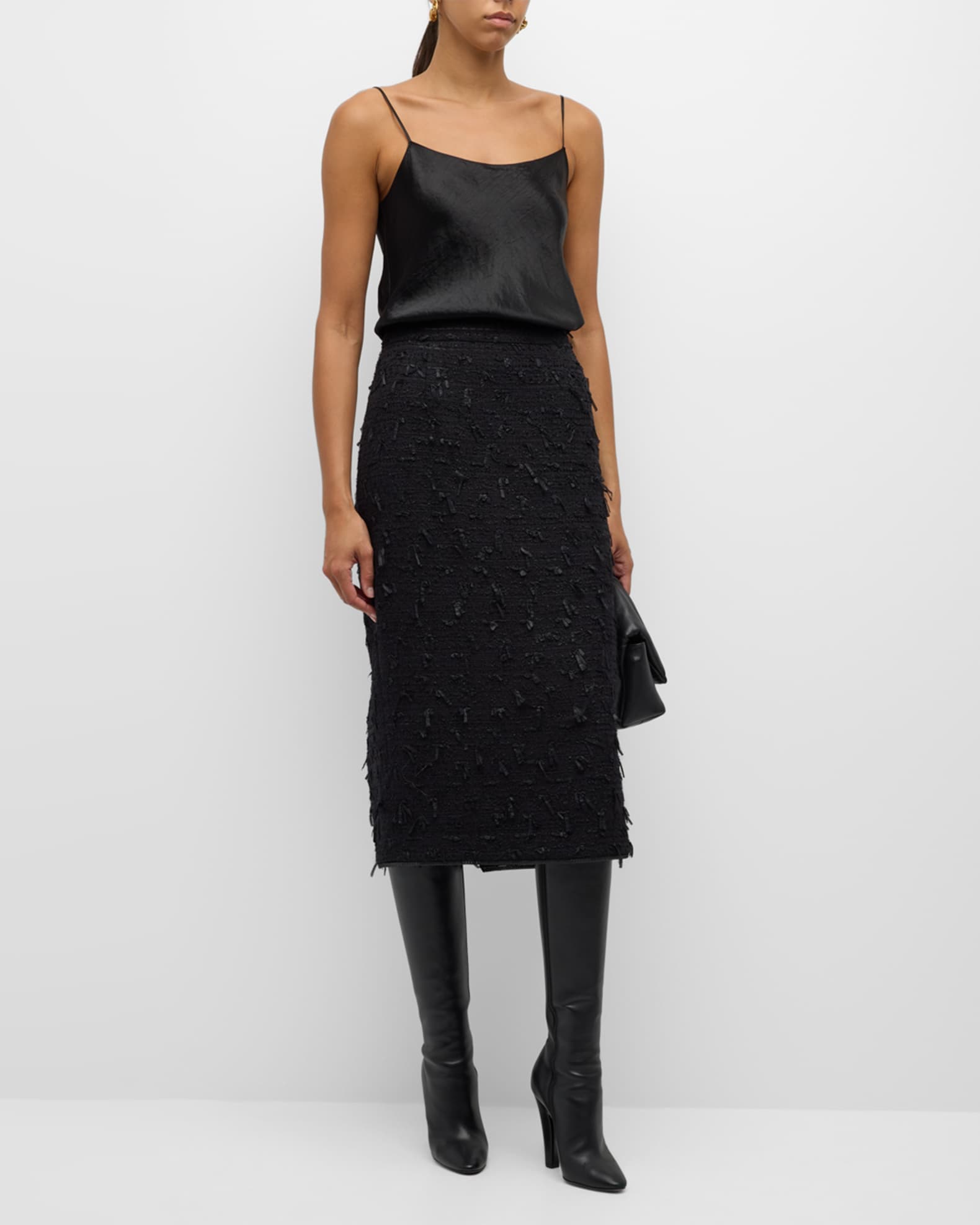Tweed skirt frayed online