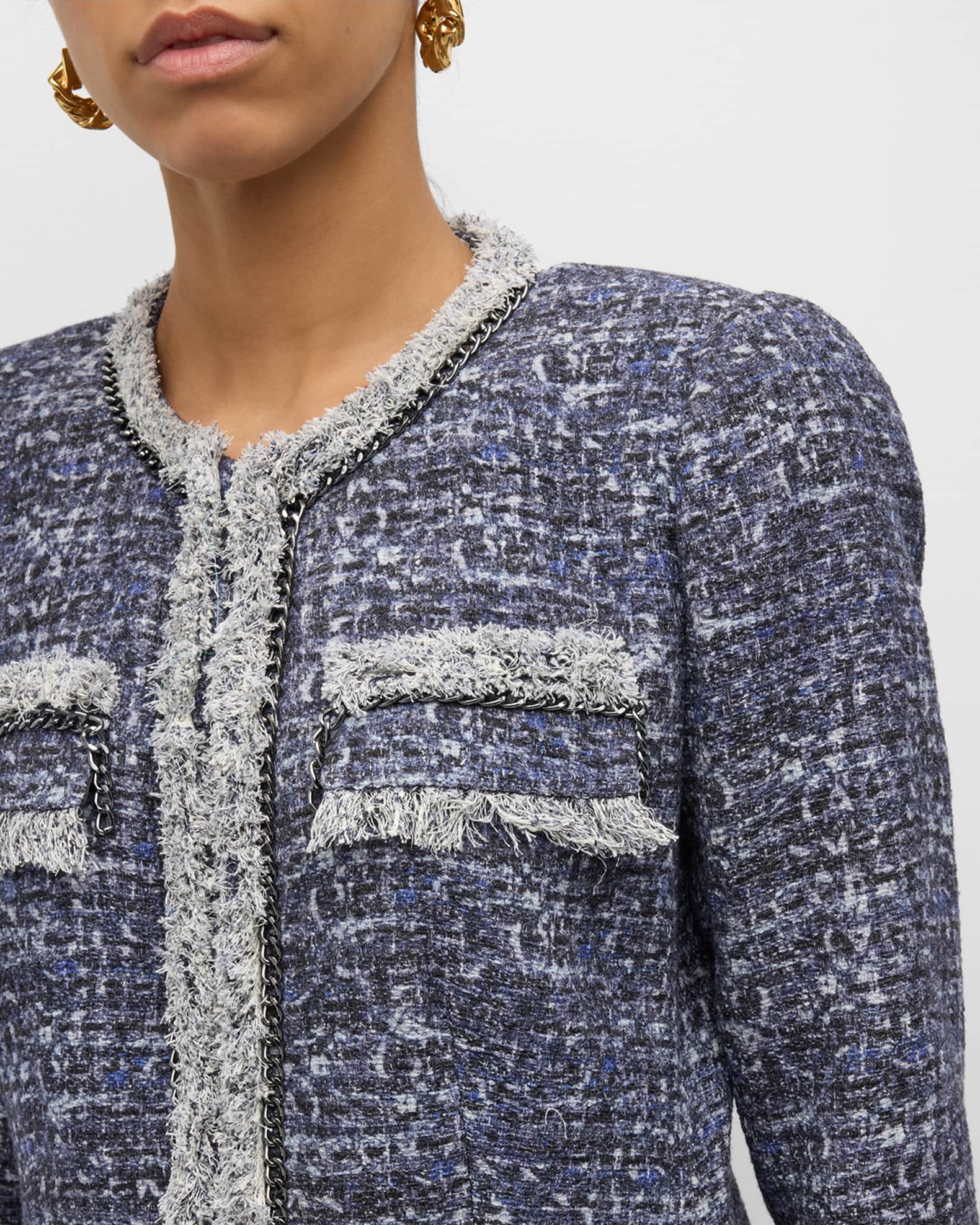 J crew cobalt tweed top