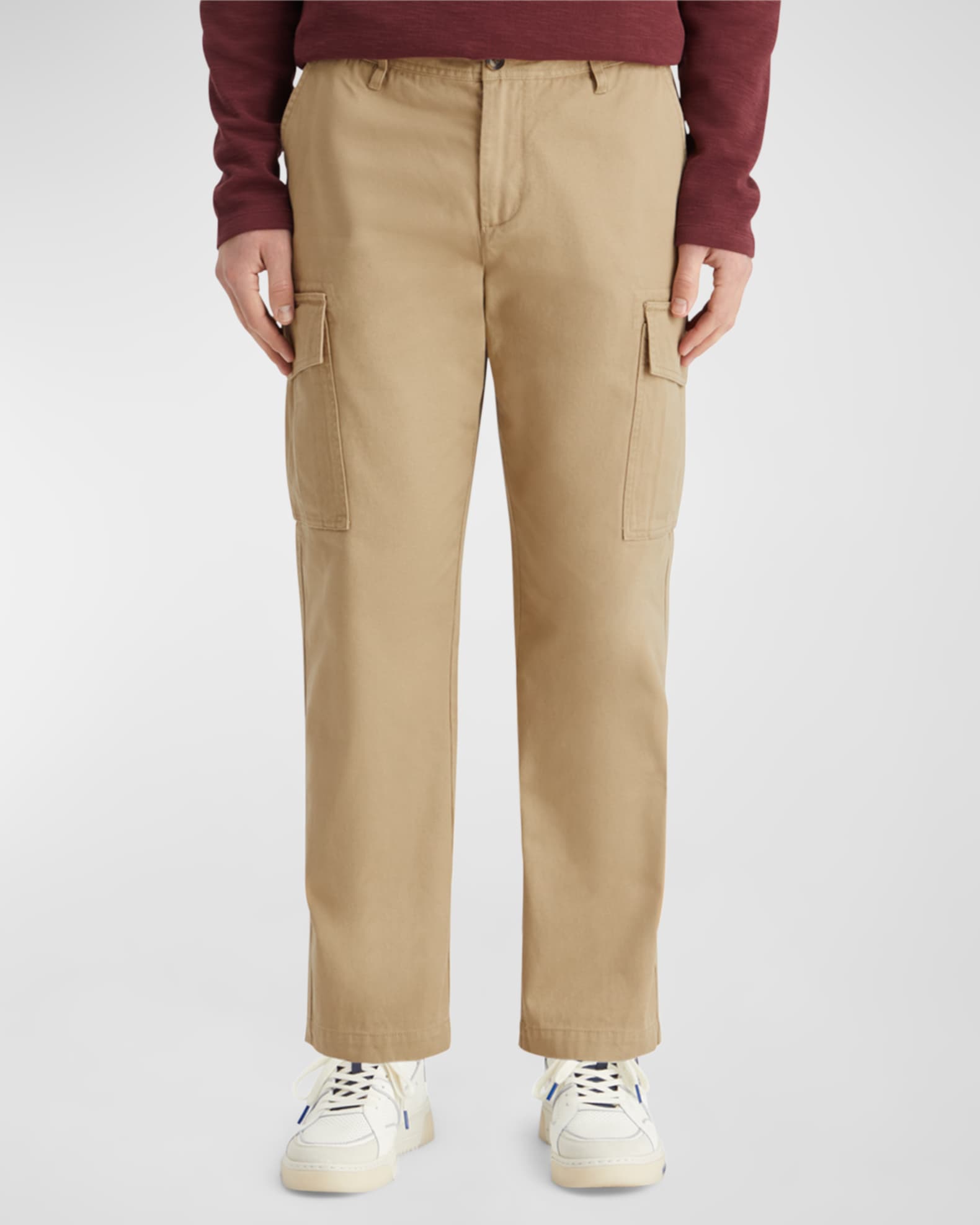 Scotch & Soda Men's Loose Tapered Cotton Twill Cargo Pants | Neiman Marcus