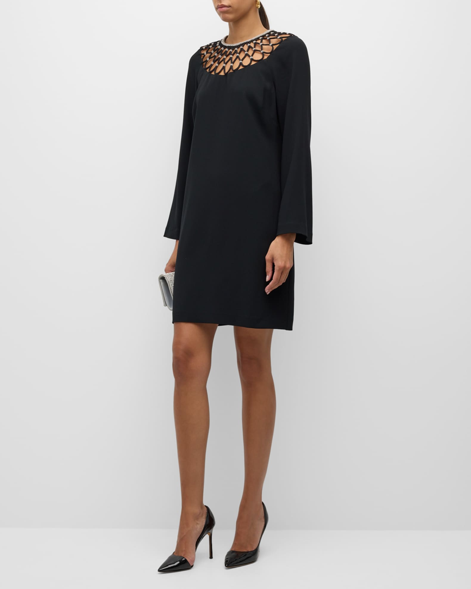Alby Chain Embellished Shift Dress