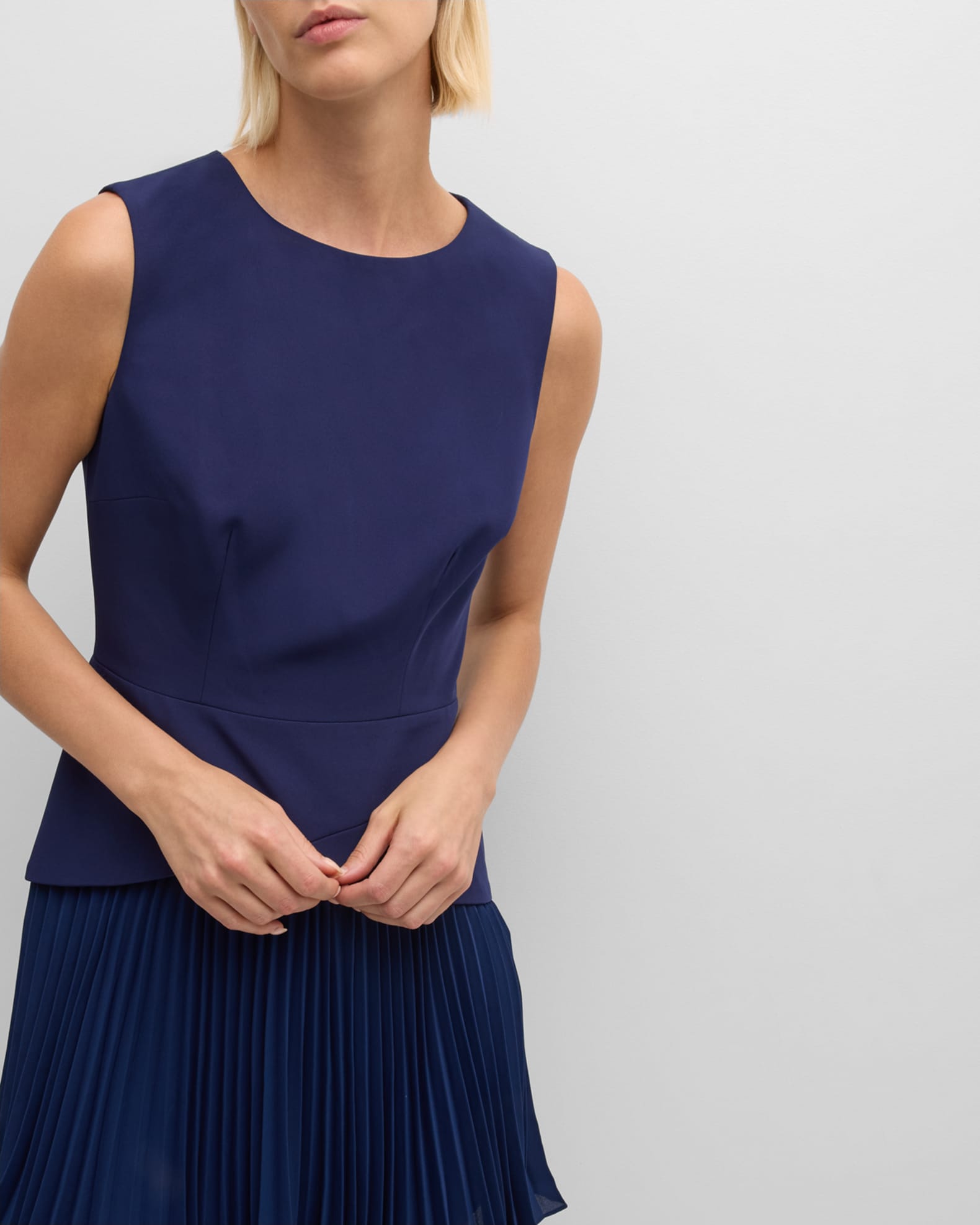 Milly Haddy Sleeveless Pleated Mini Dress | Neiman Marcus