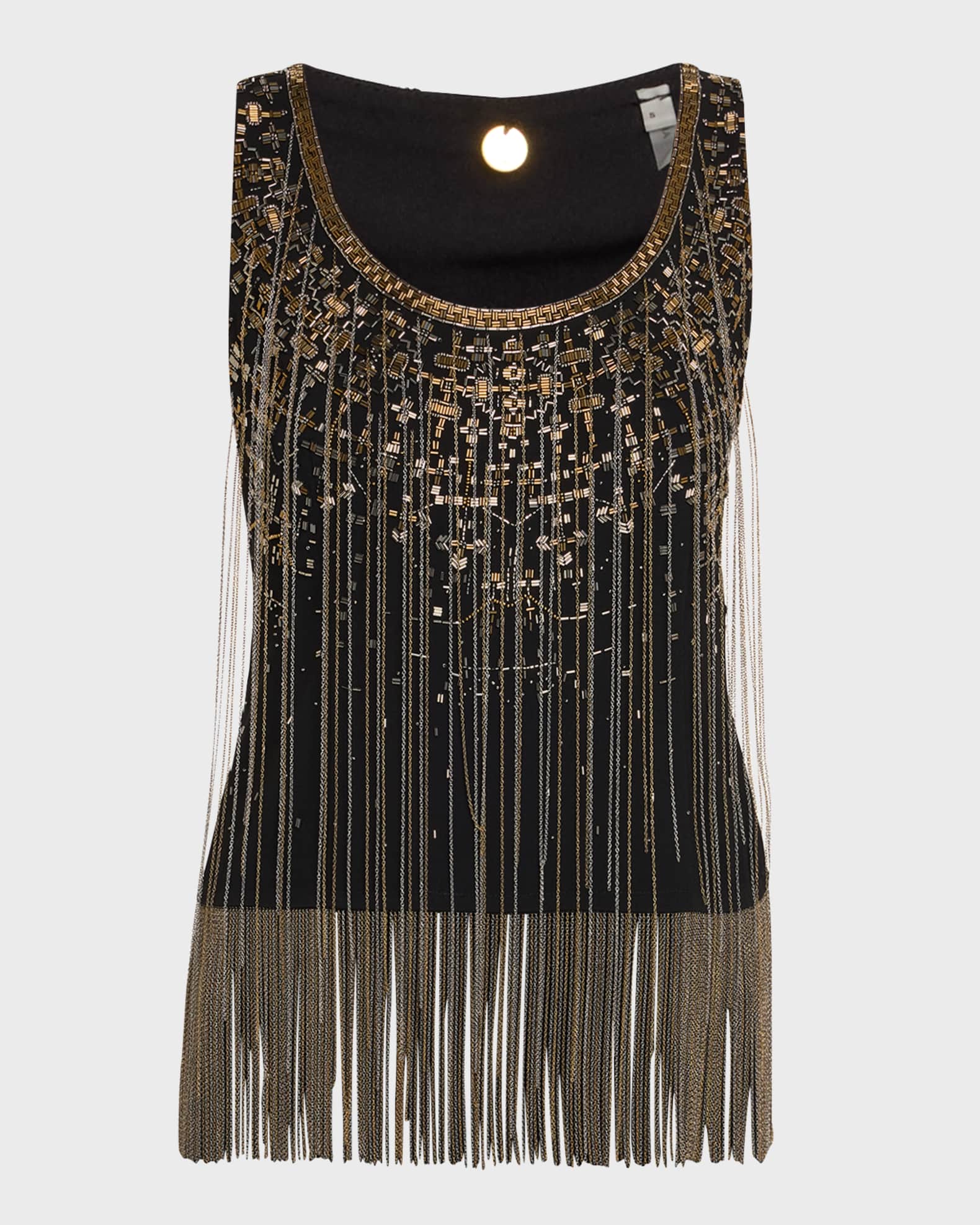 Lilit Chain Fringe Sleeveless Blouse 0