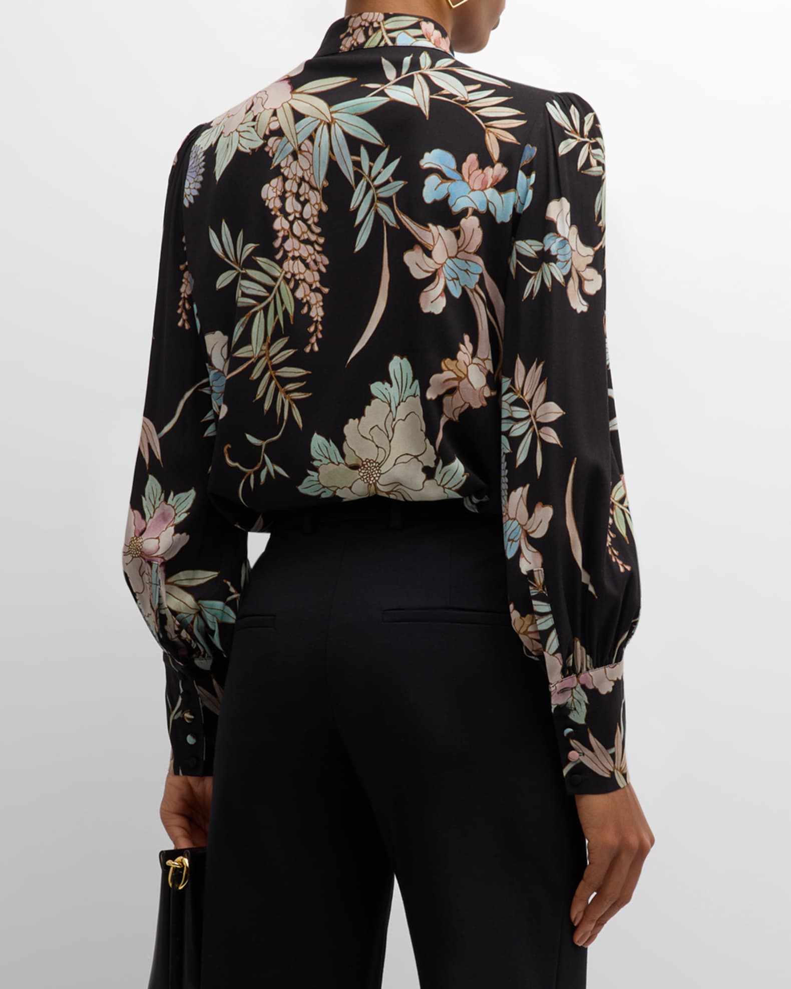 Dea Kudibal 1670124 MalinkaDEA Optical Blue Tie Neck Silk Blouse