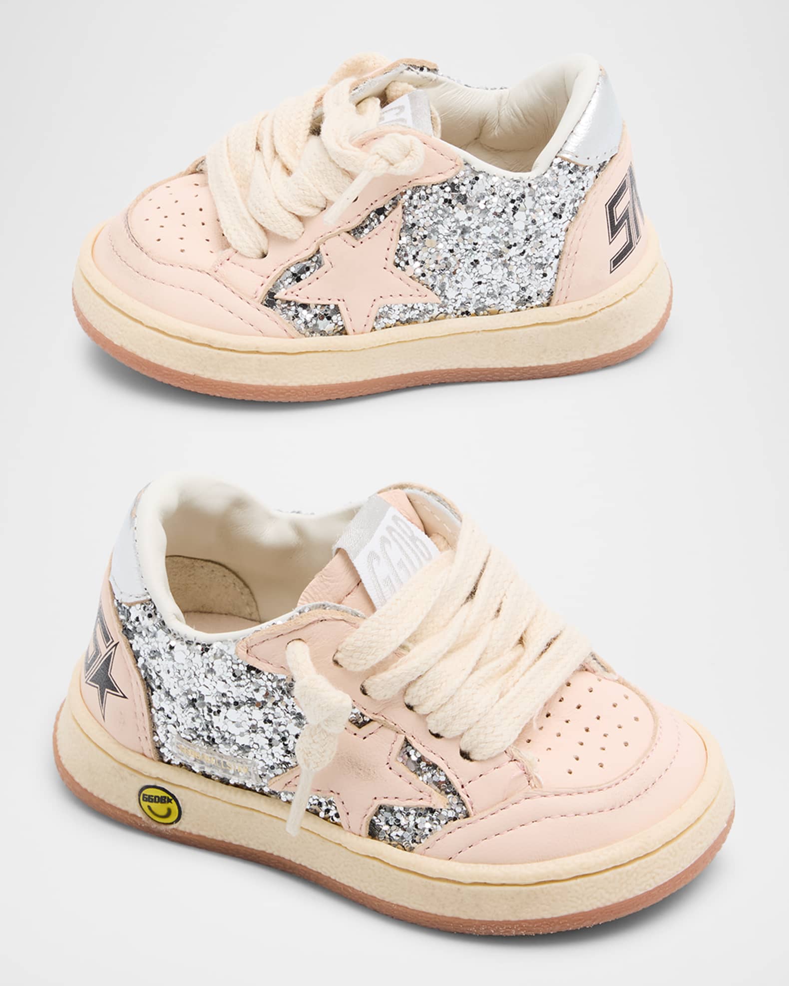 Girl s Ballstar Leather Glitter Sneakers Baby Toddlers