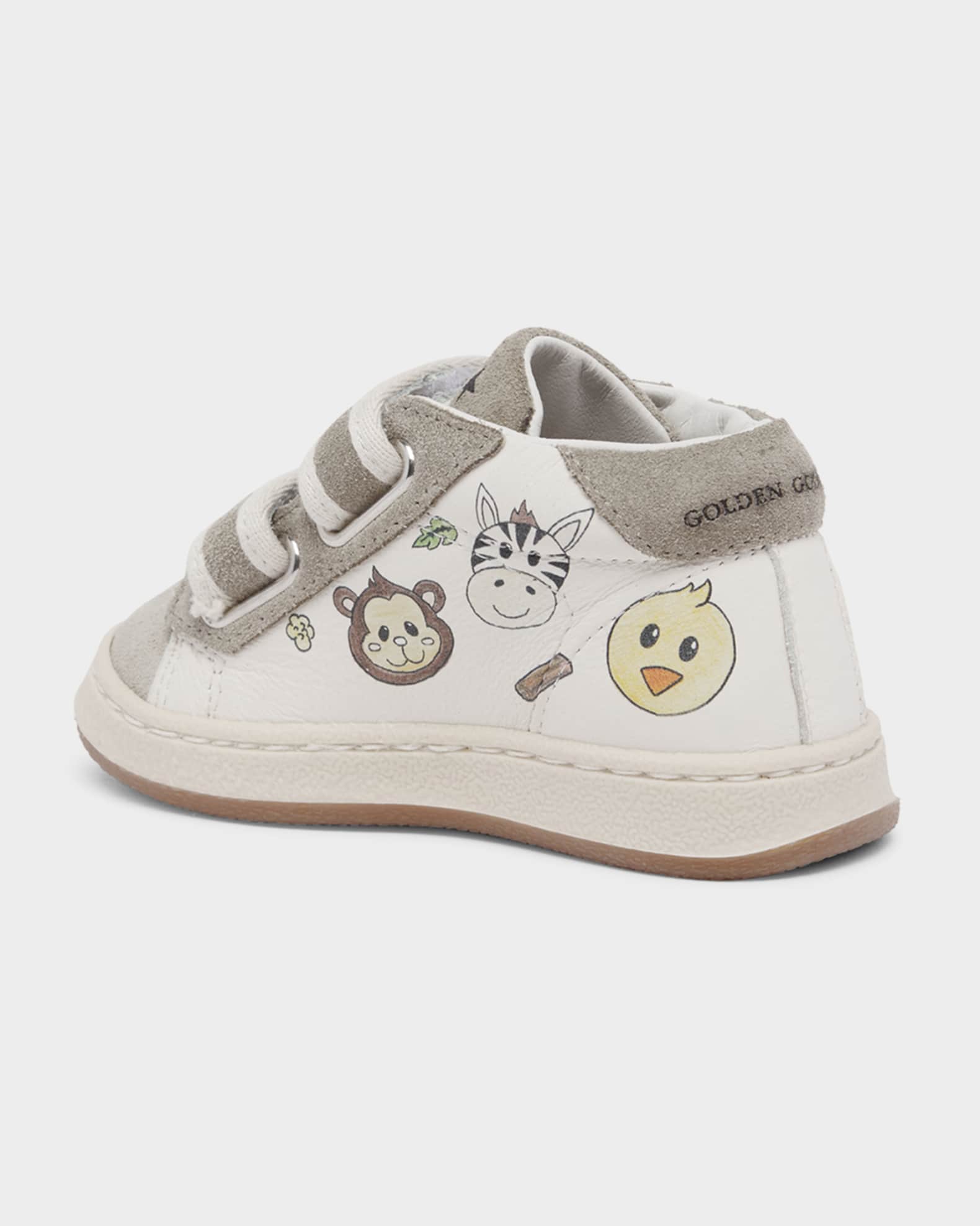 Kid's June Nappa Leather Suede Star Sneakers, Baby/Toddlers 1