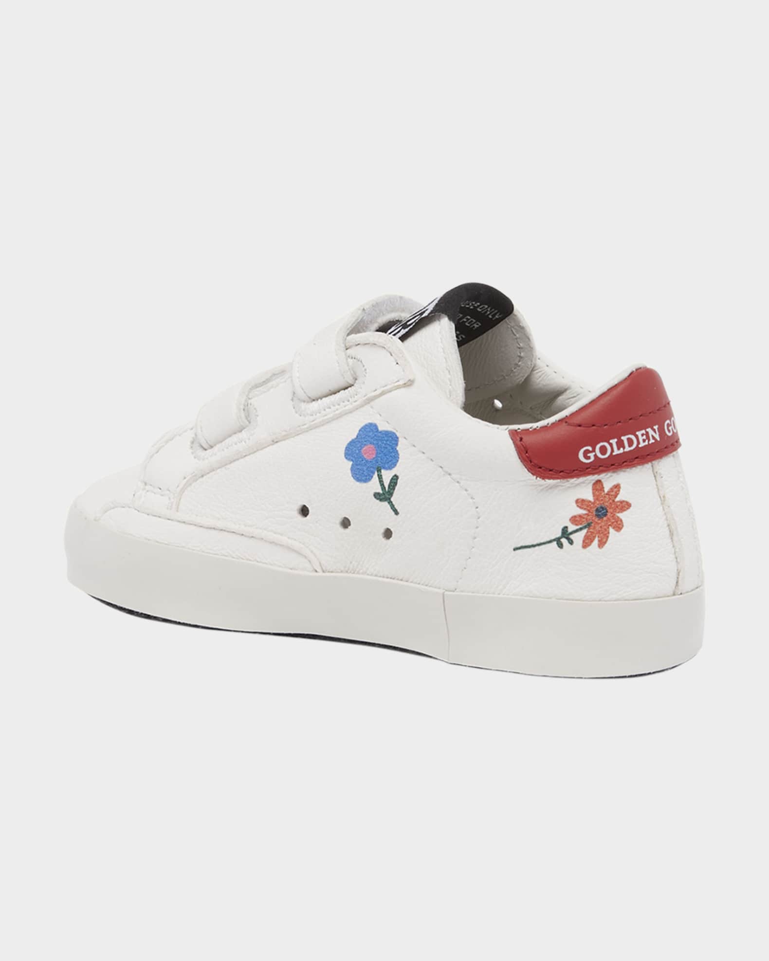 Girl's School Leather Low Top Sneakers, Baby 1