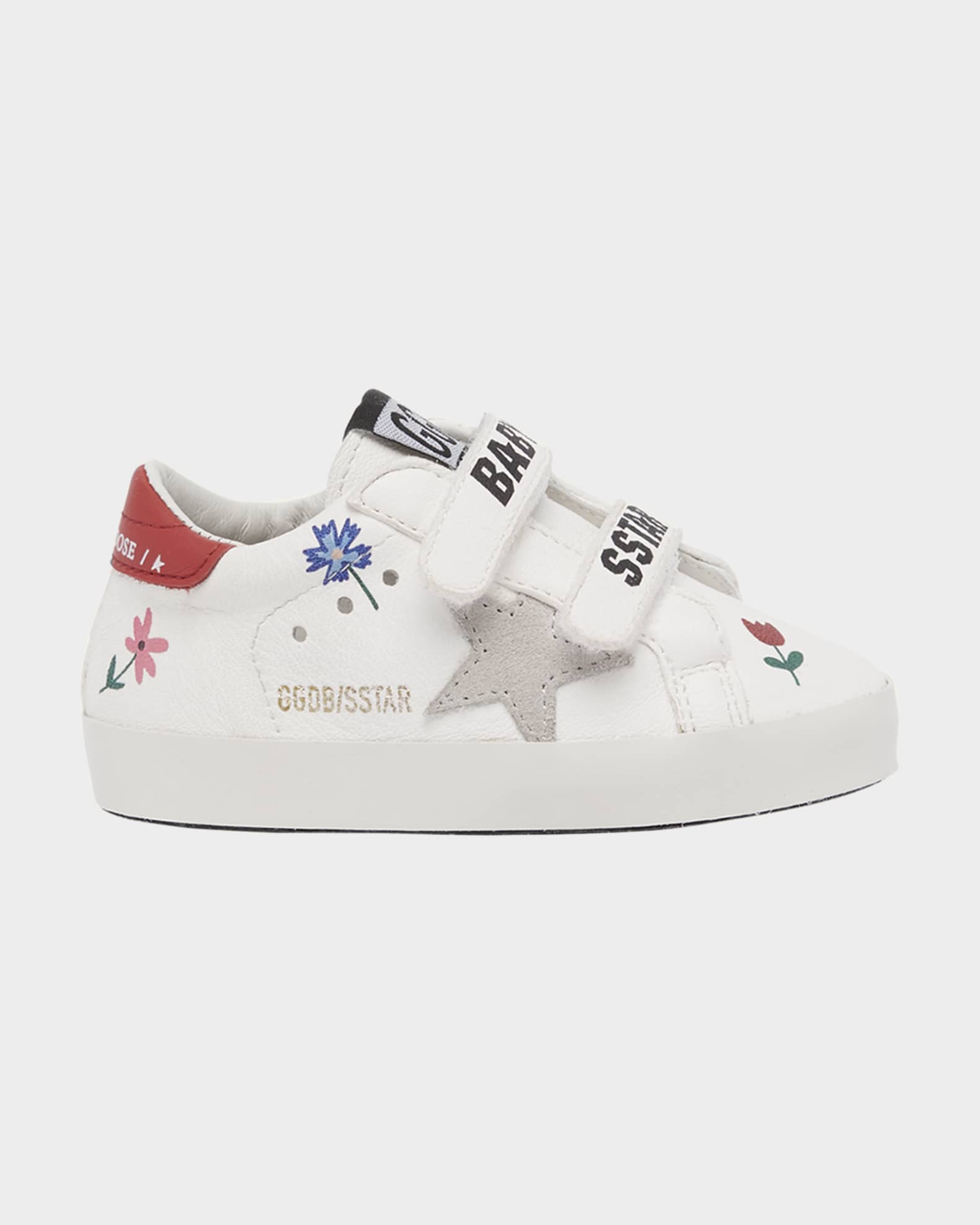 Girl's School Leather Low Top Sneakers, Baby 0