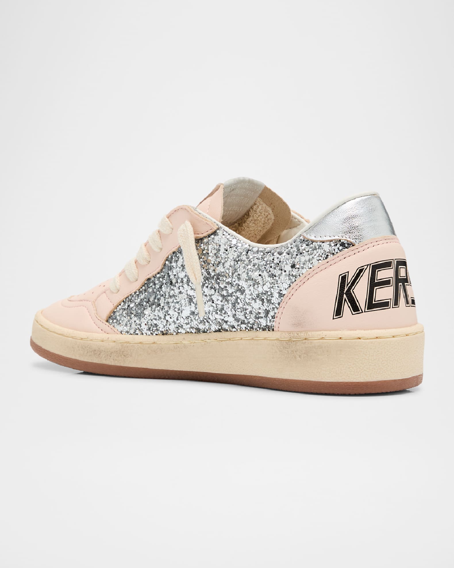 Girl's Ballstar Leather Glitter Sneakers, Toddlers/Kids 1