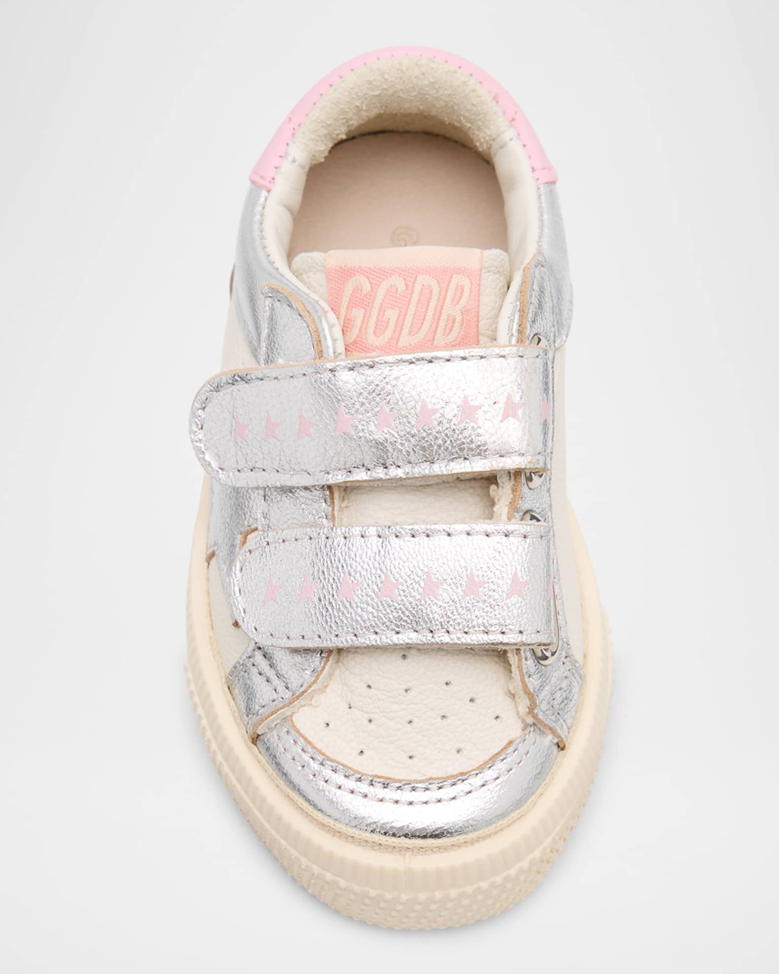 Golden Goose Girl's May School Laminated Star Nappa Leather Sneakers
