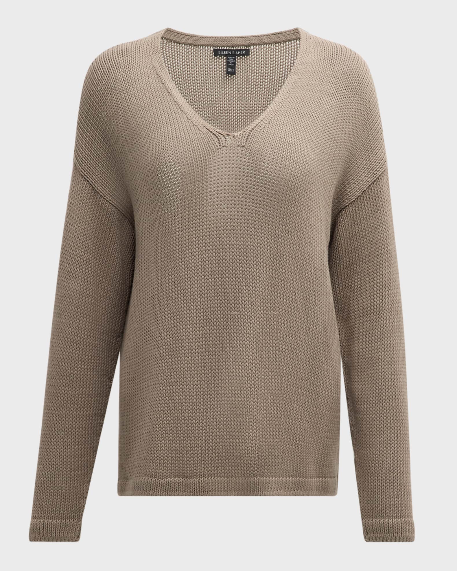 Eileen Fisher Organic Cotton Jersey Knit Sweater Neiman Marcus