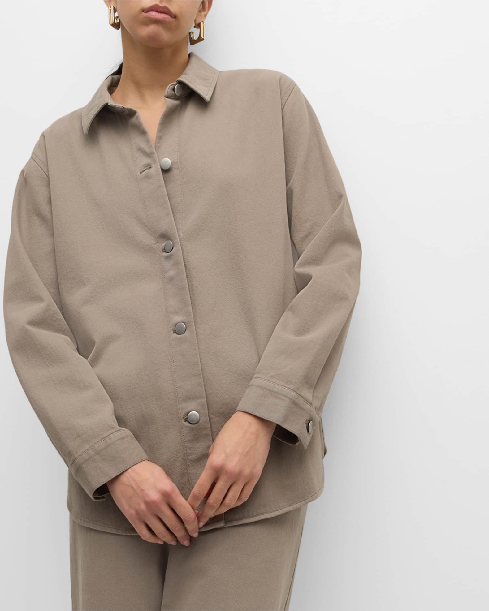 Eileen Fisher Organic Cotton Utility Jacket | Neiman Marcus
