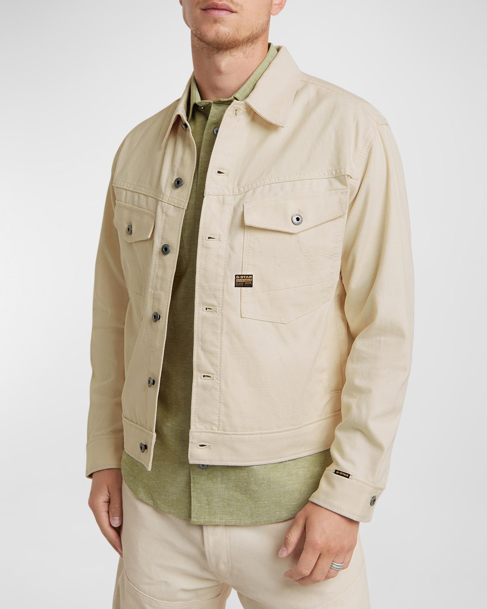 Veste En Jean G-STAR Homme Dakota Zip - Coupe Droite - Poches Poitrine Western - Fermeture Zippée