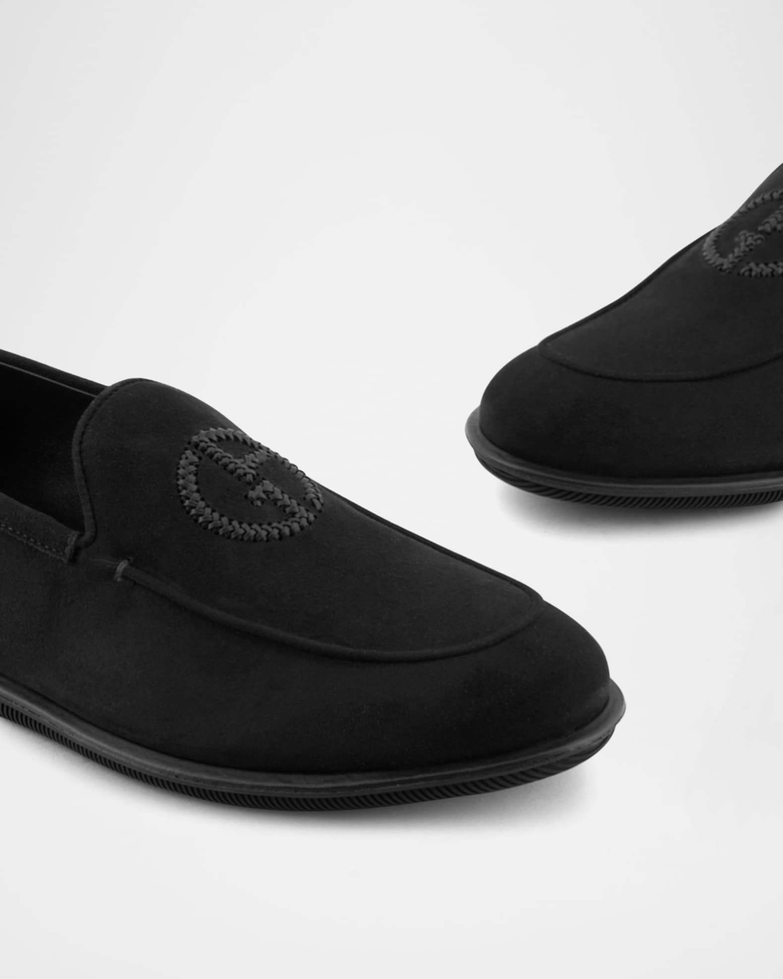 GIORGIO ARMANI ローファー Giorgio Armani Men's Suede Logo Slip-On Loafers | Neiman Marcus