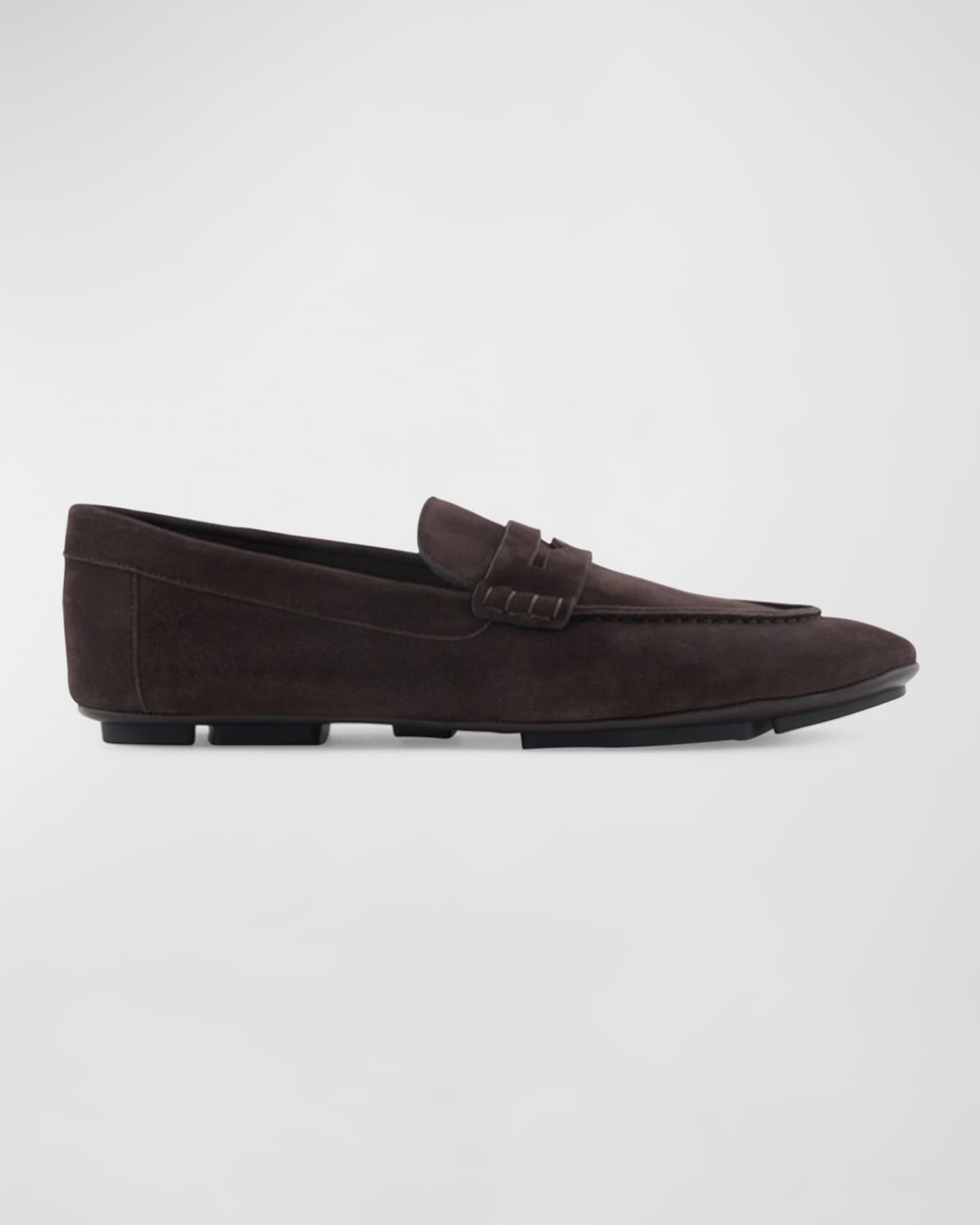 Men's Suede Driver Penny Loafers 0