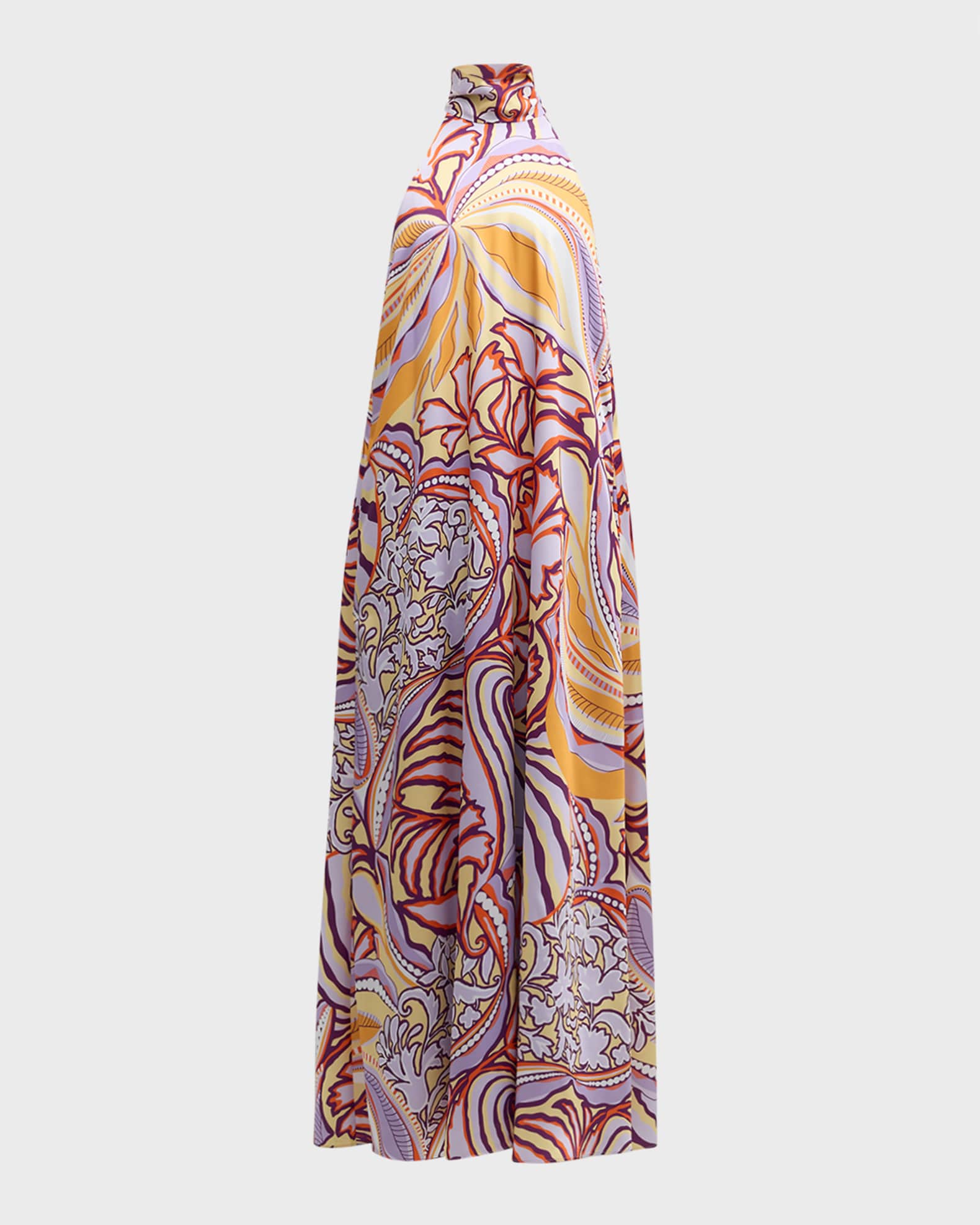 Ungaro Ziggy Floral-Print Halter Maxi Dress