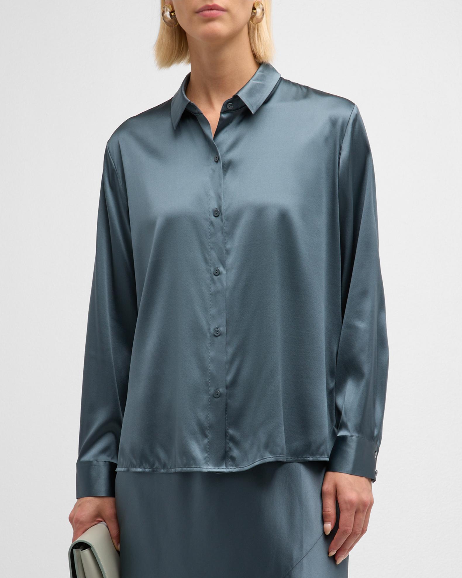Atm - Silk Charmeuse Classic Shirt