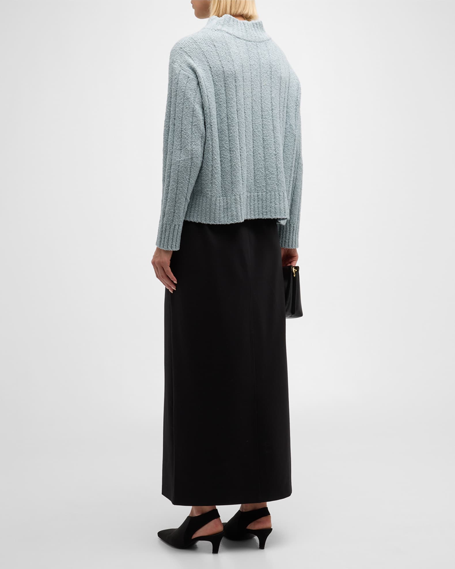 Eileen Fisher Straight Front-Slit Flex Ponte Maxi Skirt