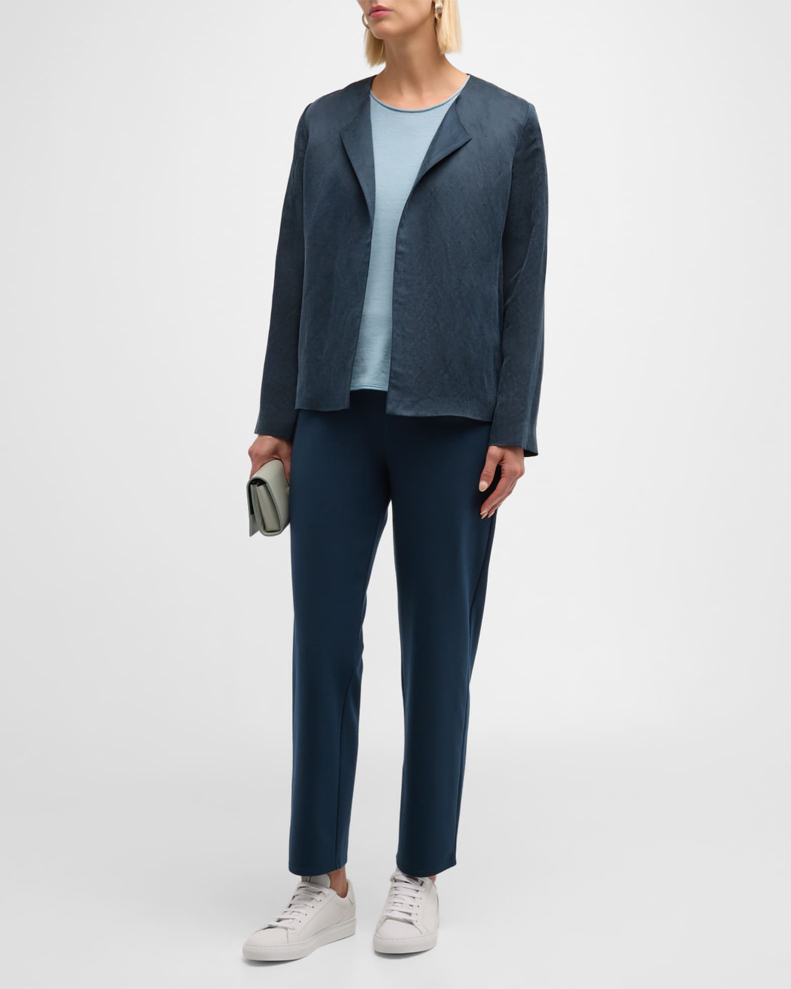 Open Front Satin Jacket
